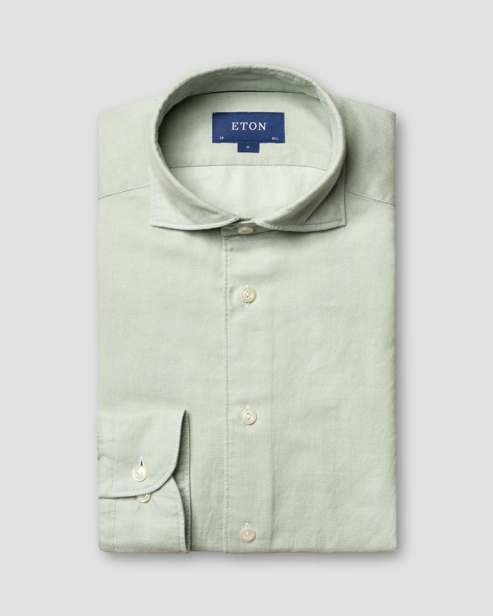 Eton - green cotton and silk shirt