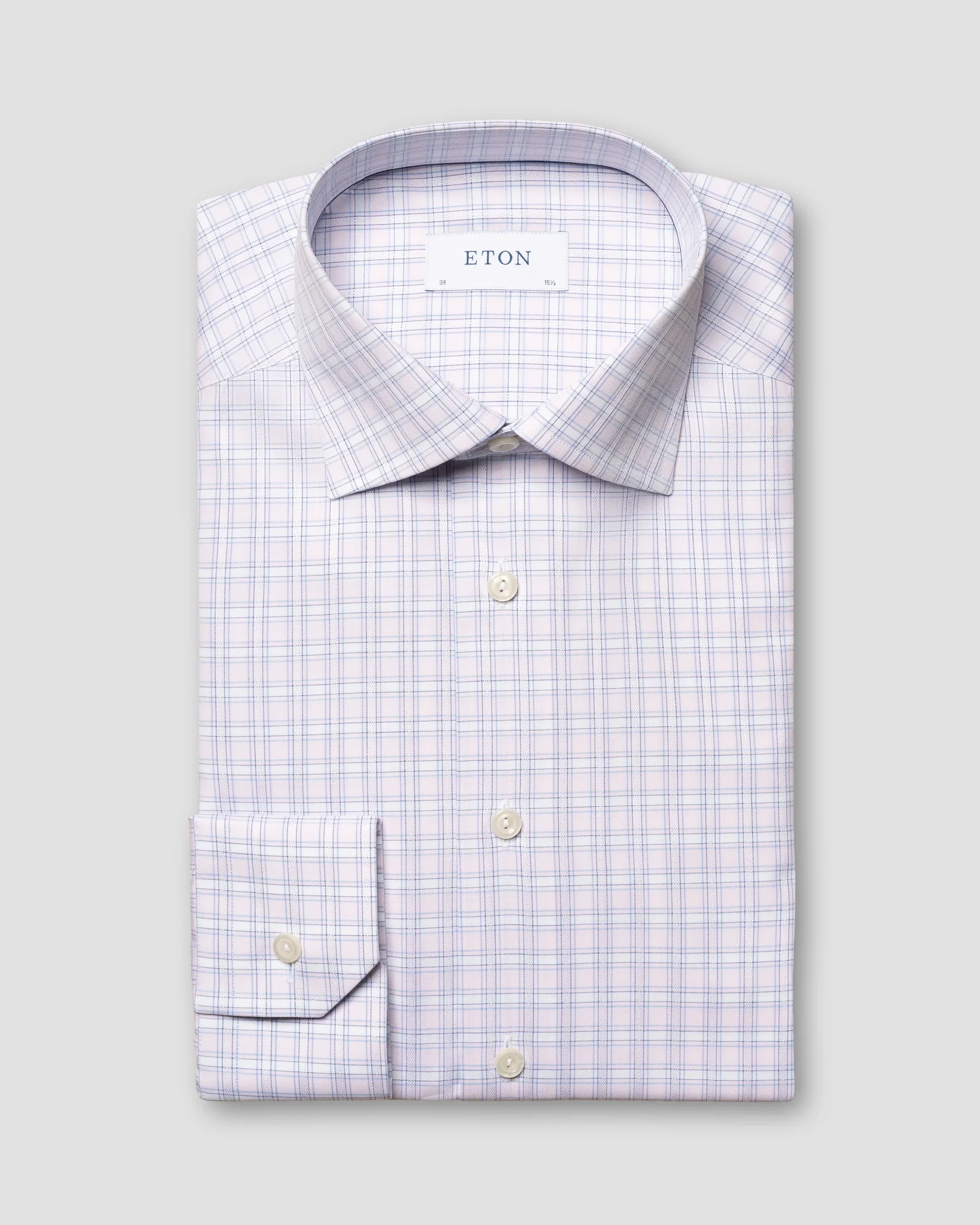 Eton - Light Pink Checked Signature Twill Shirt