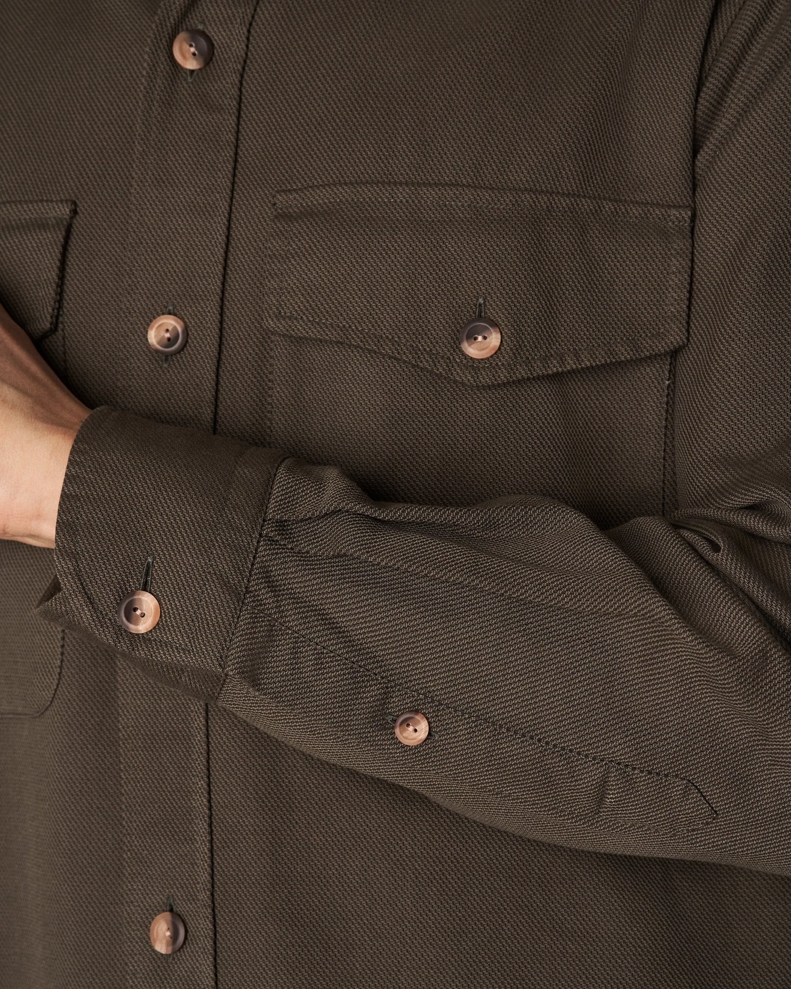 Eton - dark green heavy dobby