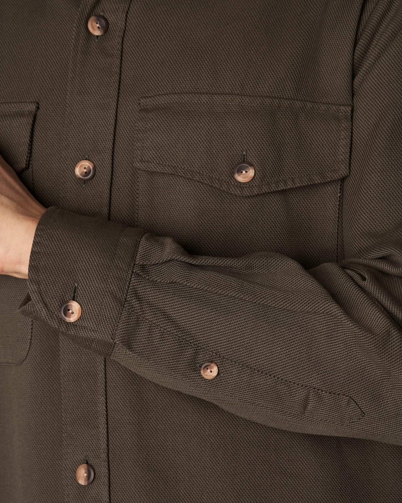 Eton - dark green heavy dobby