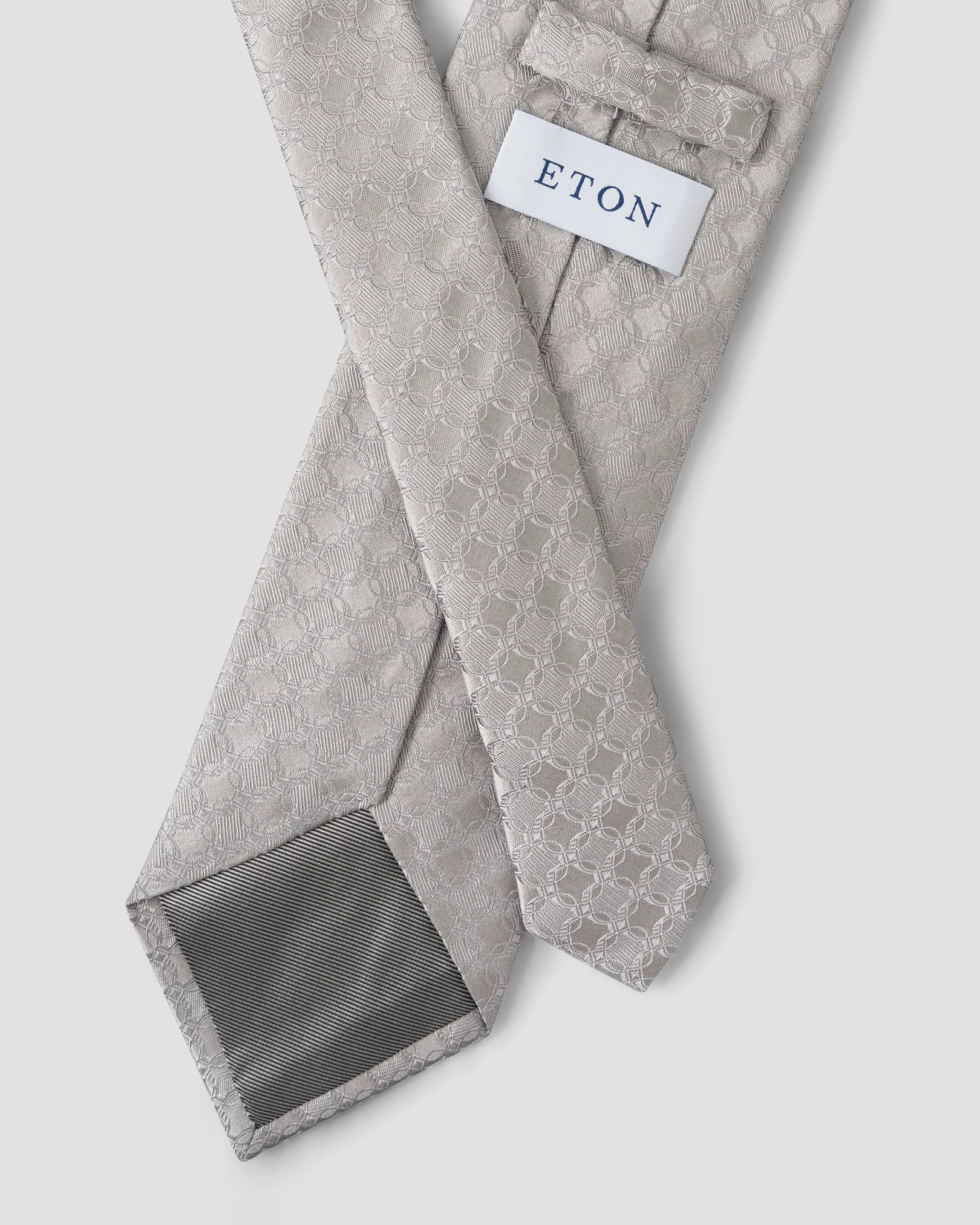Eton - light grey pure silk tie