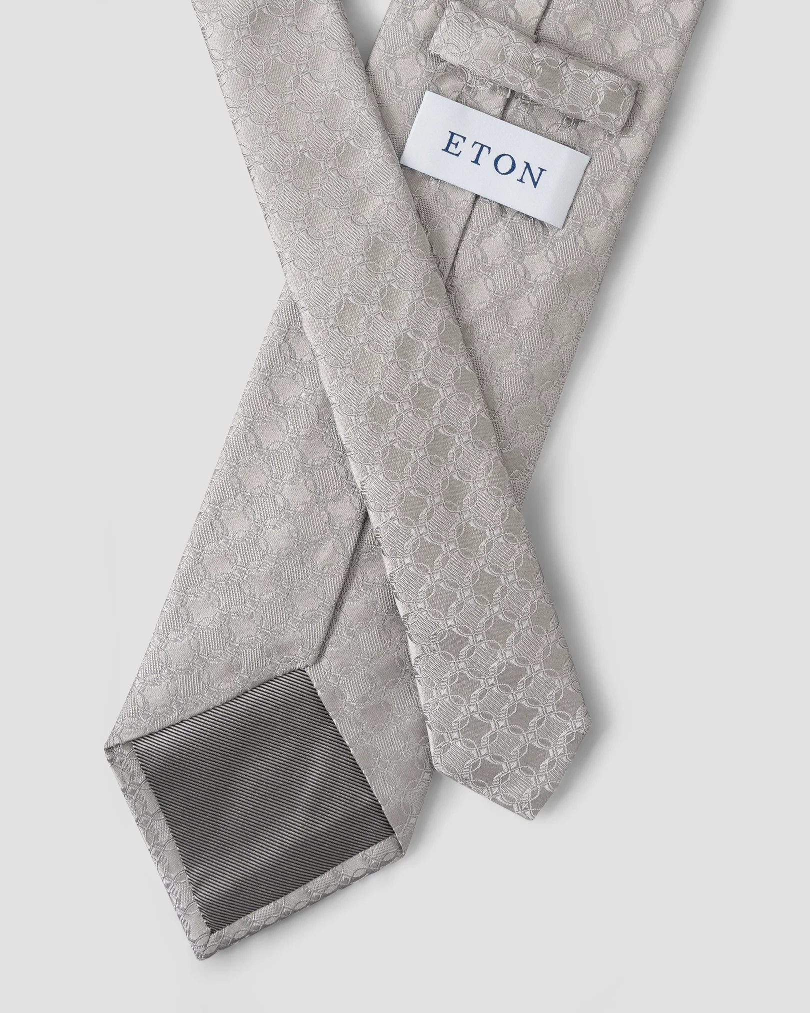 Eton - light grey pure silk tie