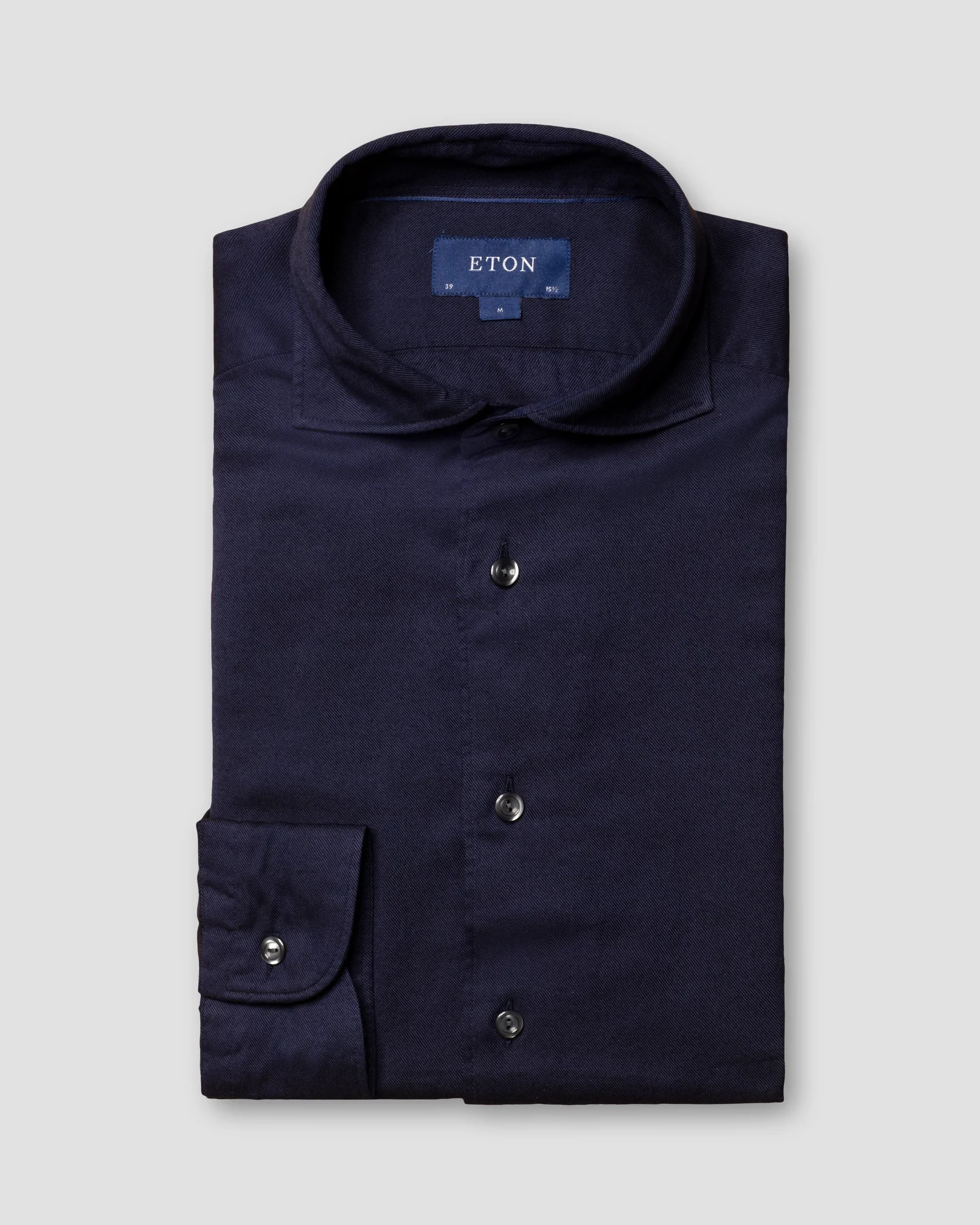 Eton - navy blue cotton tencel flannel