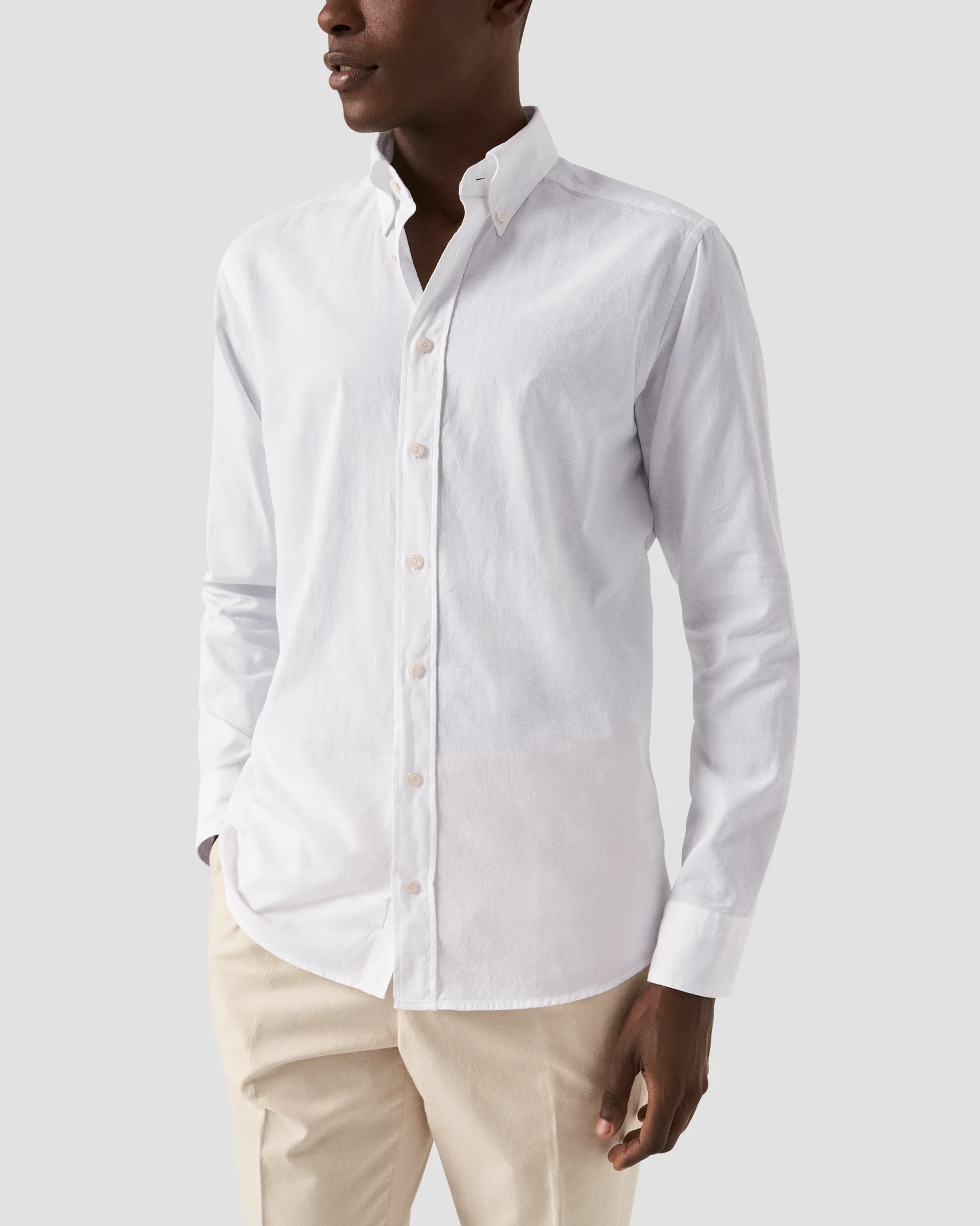 Eton - white royal oxford shirt soft