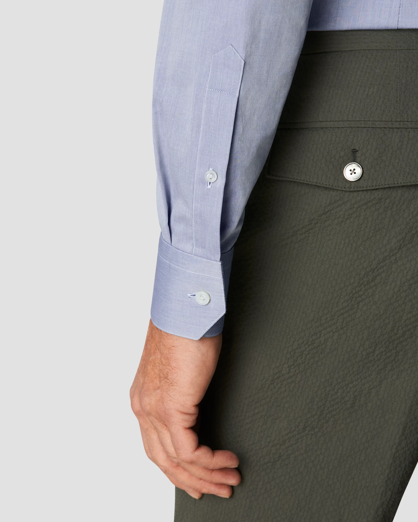Eton - dark blue fine twill 1mm stich