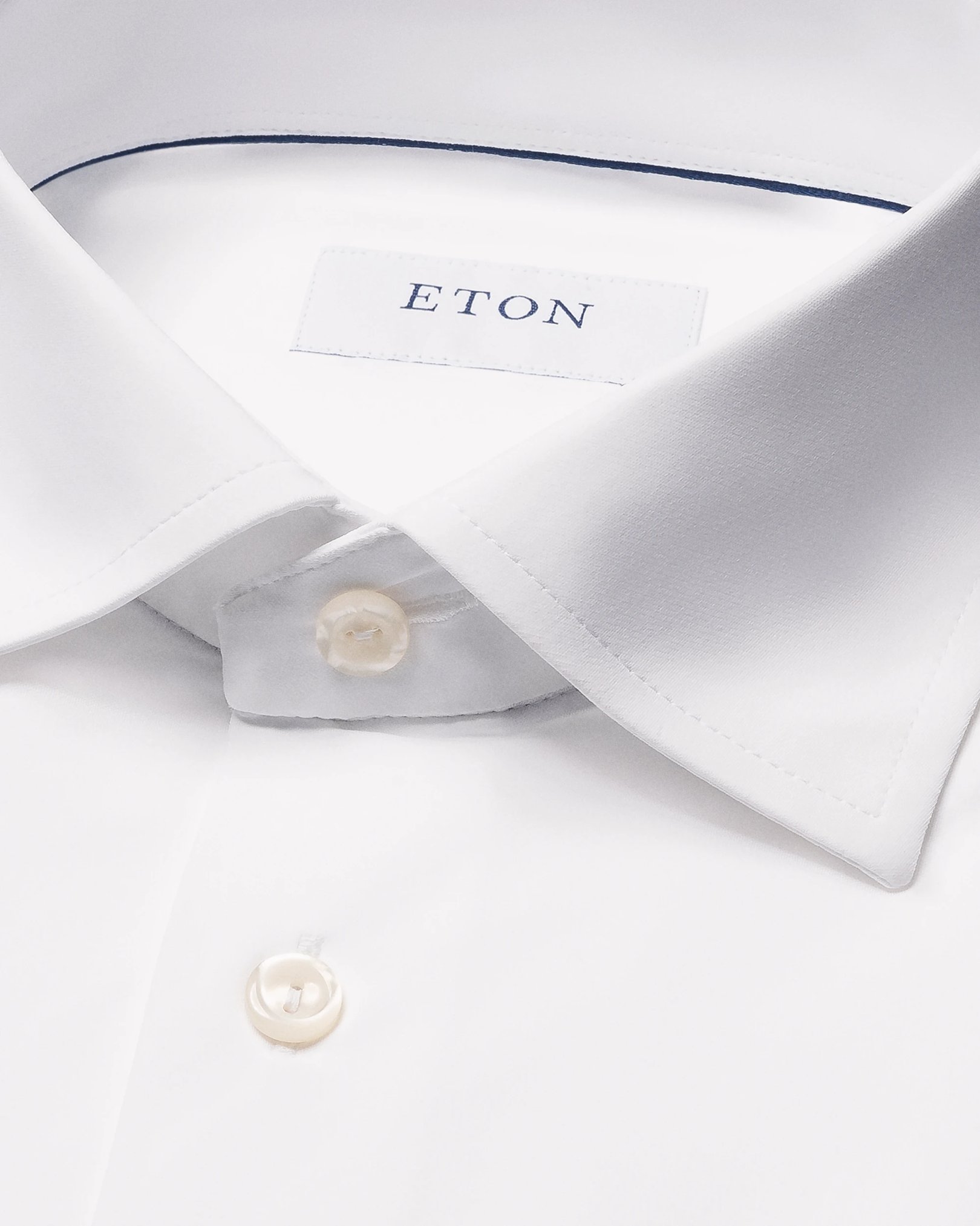 Eton - white four way stretch cut away