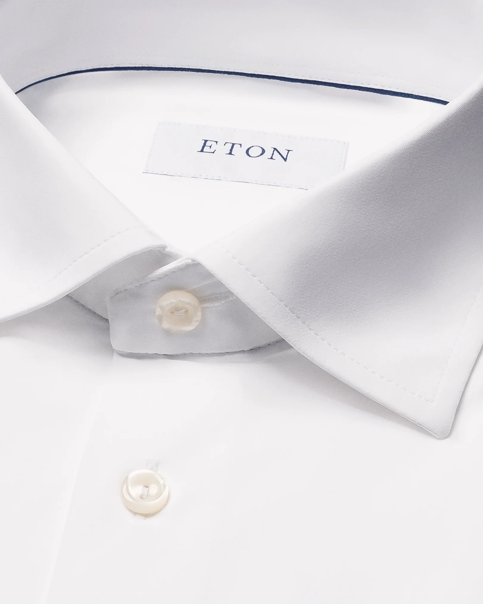 Eton - white four way stretch cut away