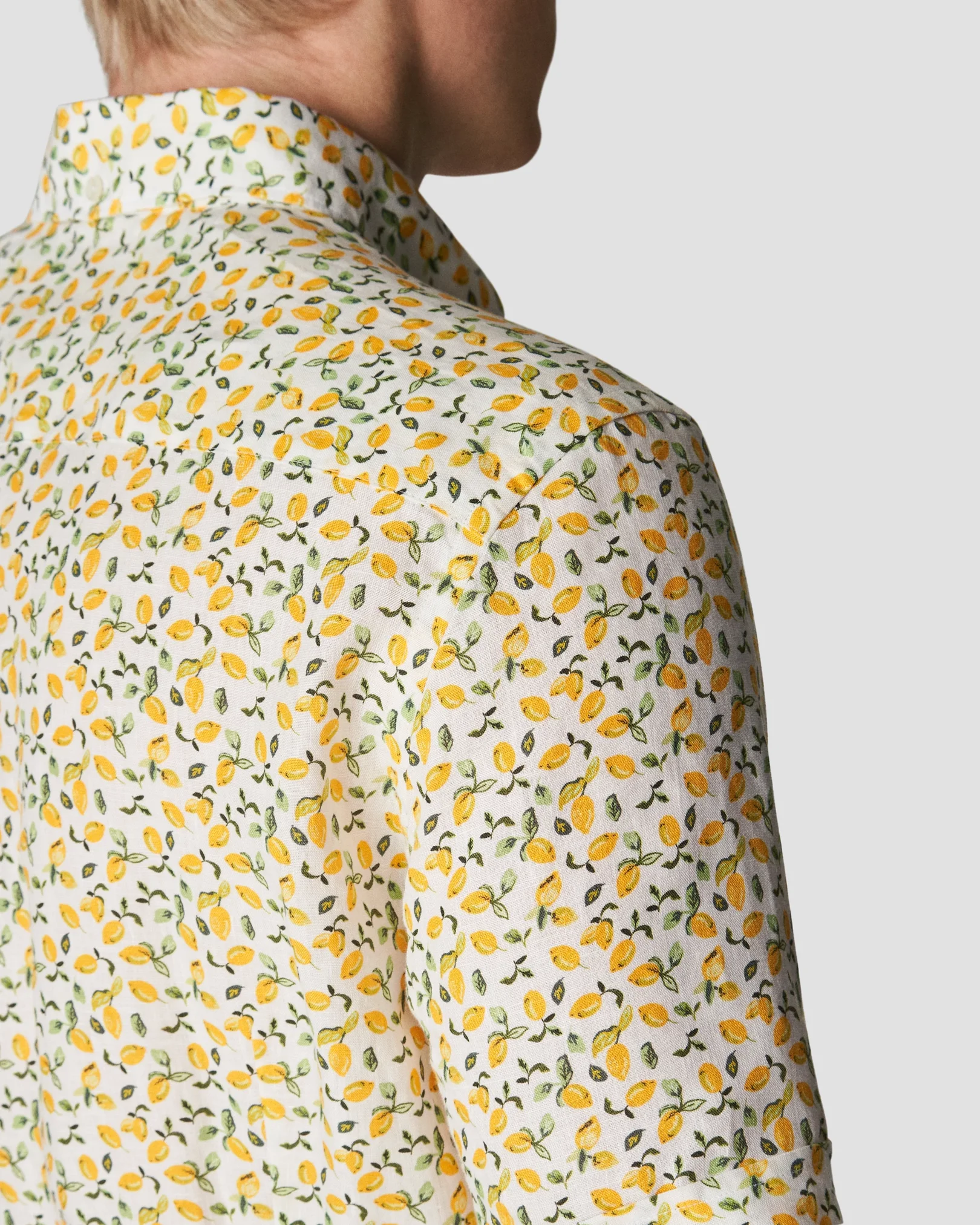 Eton - yellow lemon linen button