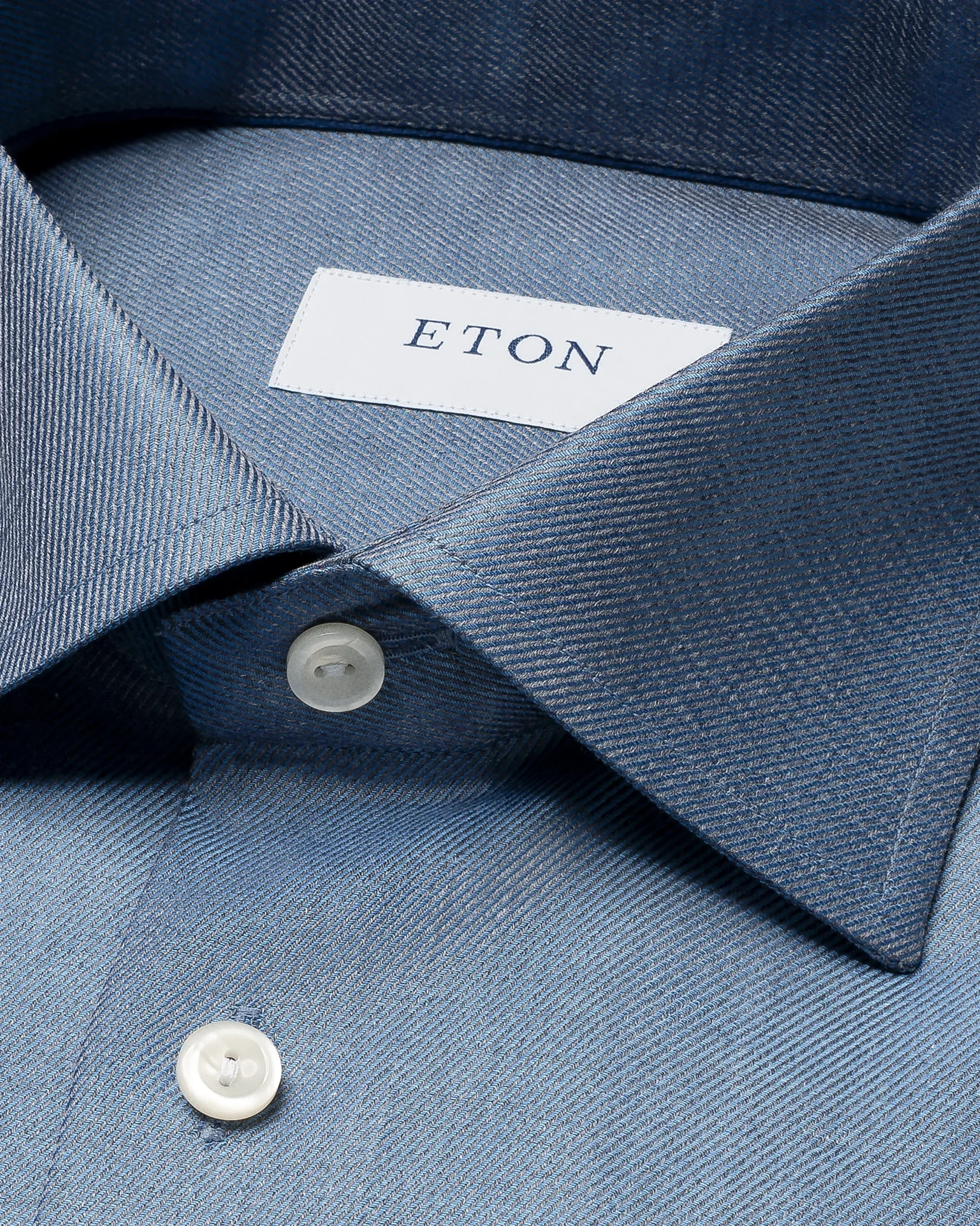 Eton - Mélange Solid Cotton TENCEL™ Lyocell Shirt