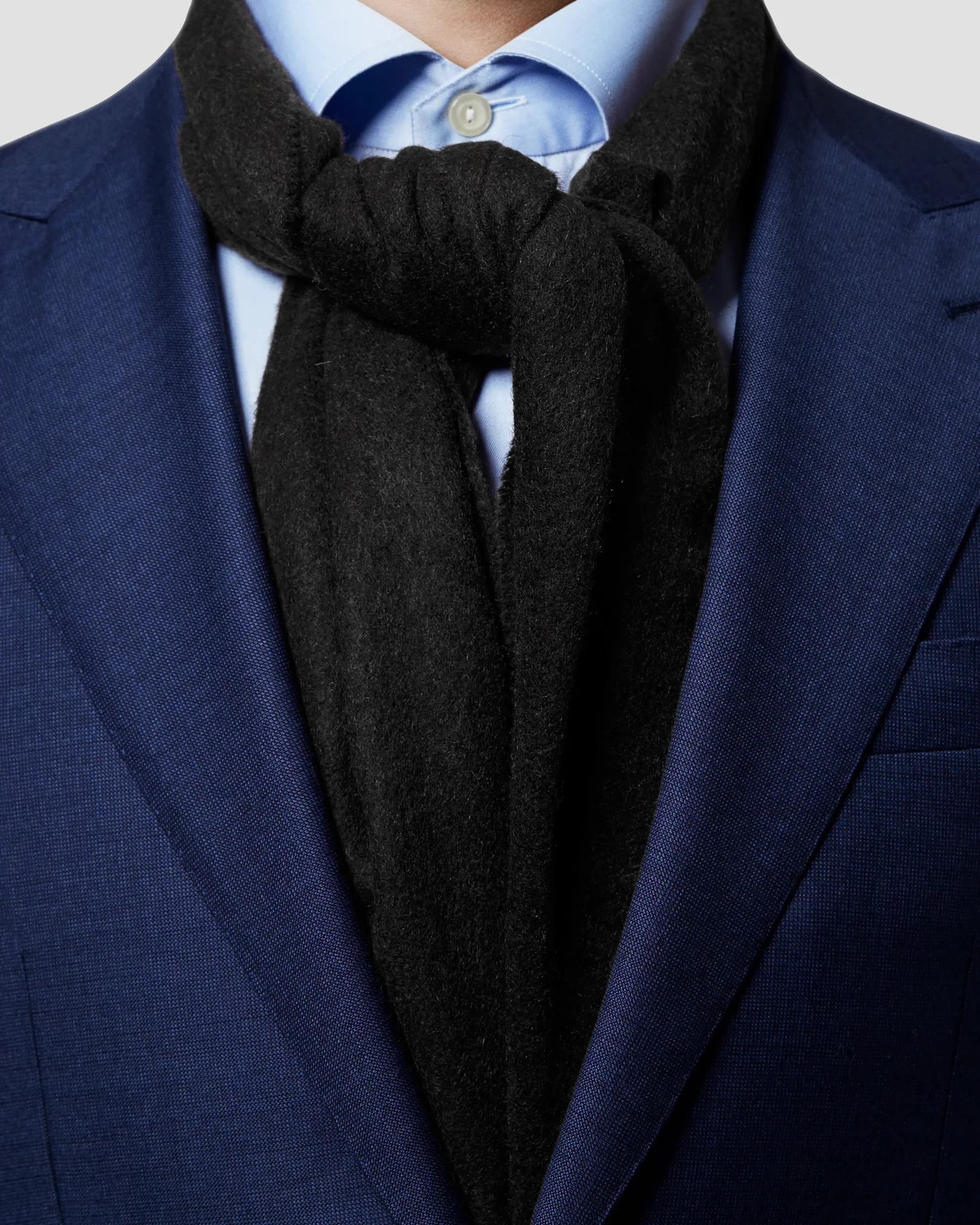 Eton - black cashmere scarf