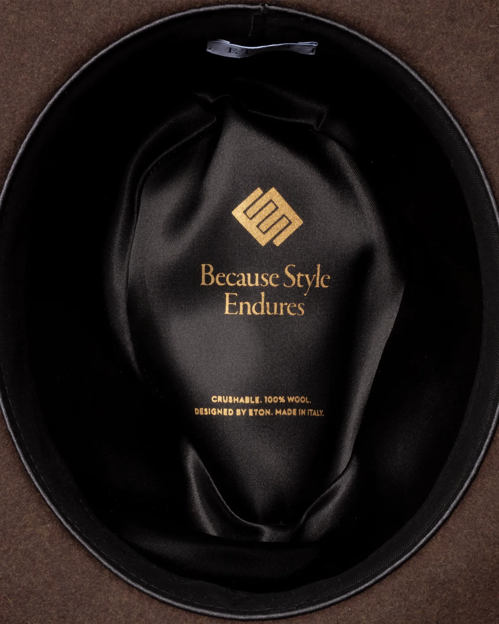 Eton - dark brown crushable hat