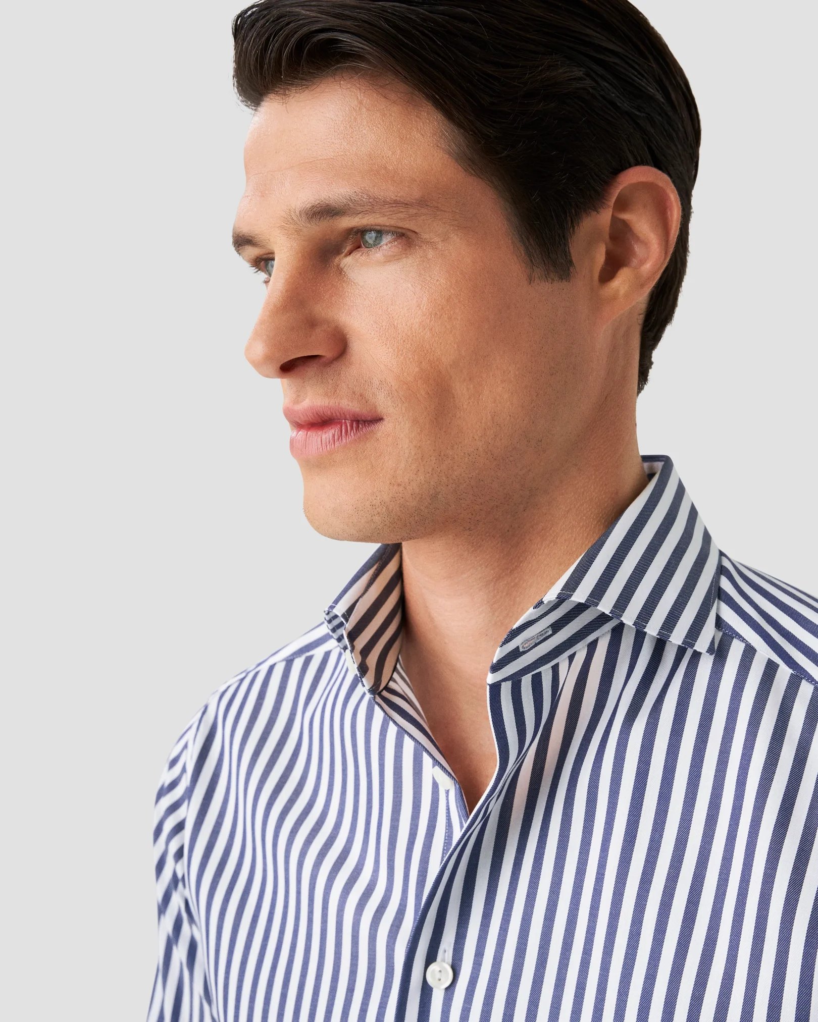 Eton - navy blue signature twill archive stripe