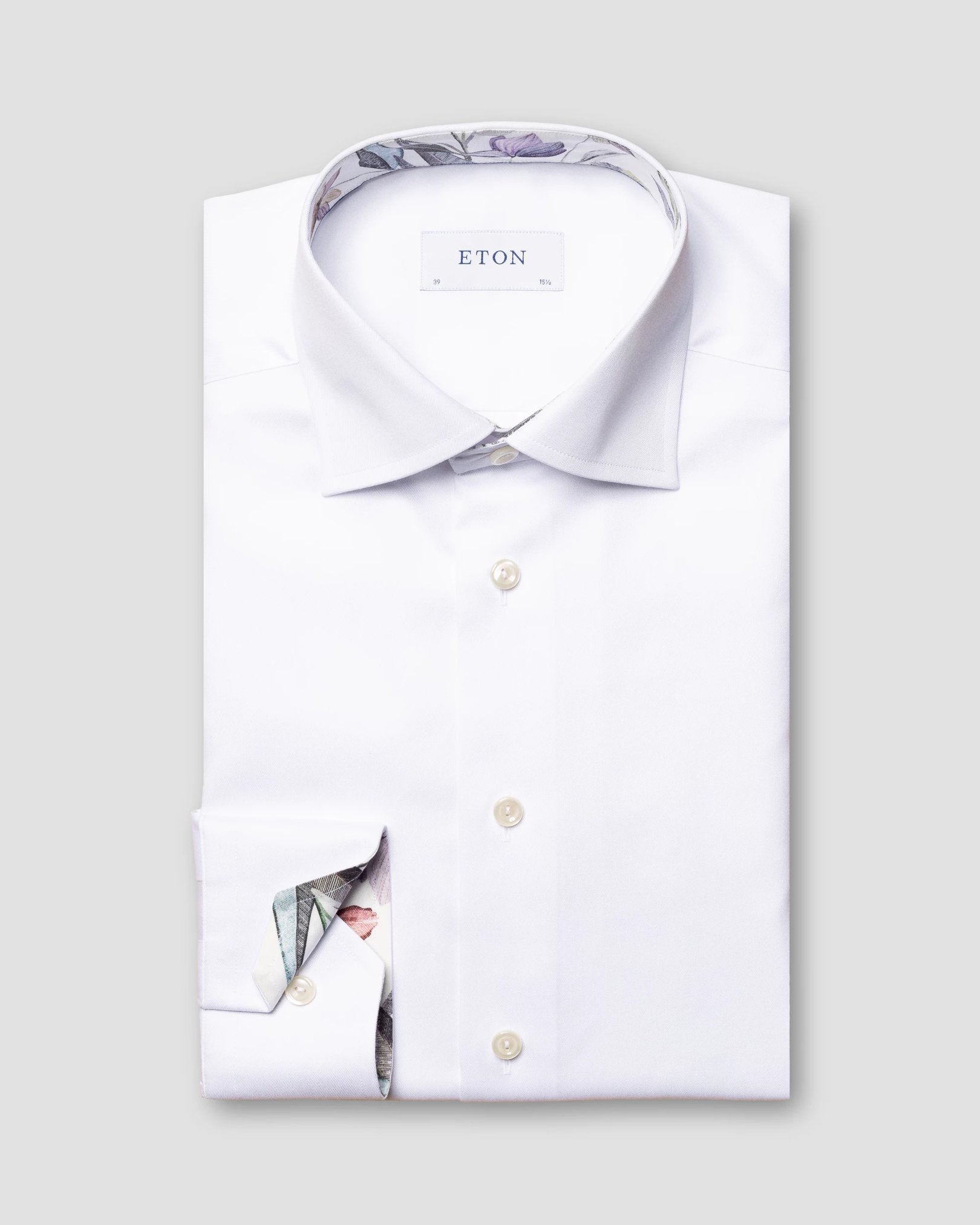 Eton - white signature twill special details