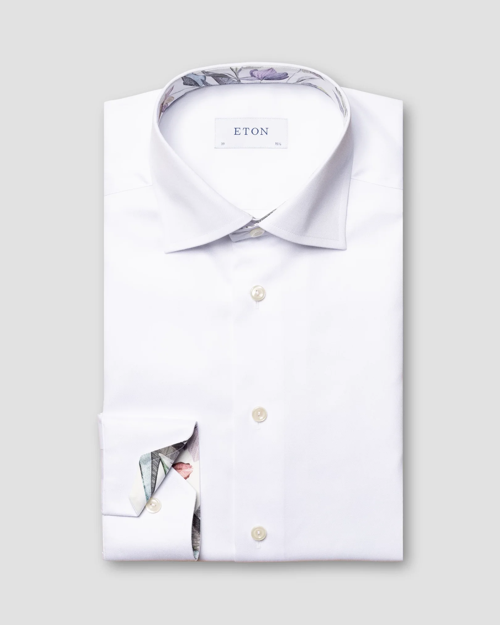 Eton - white signature twill special details
