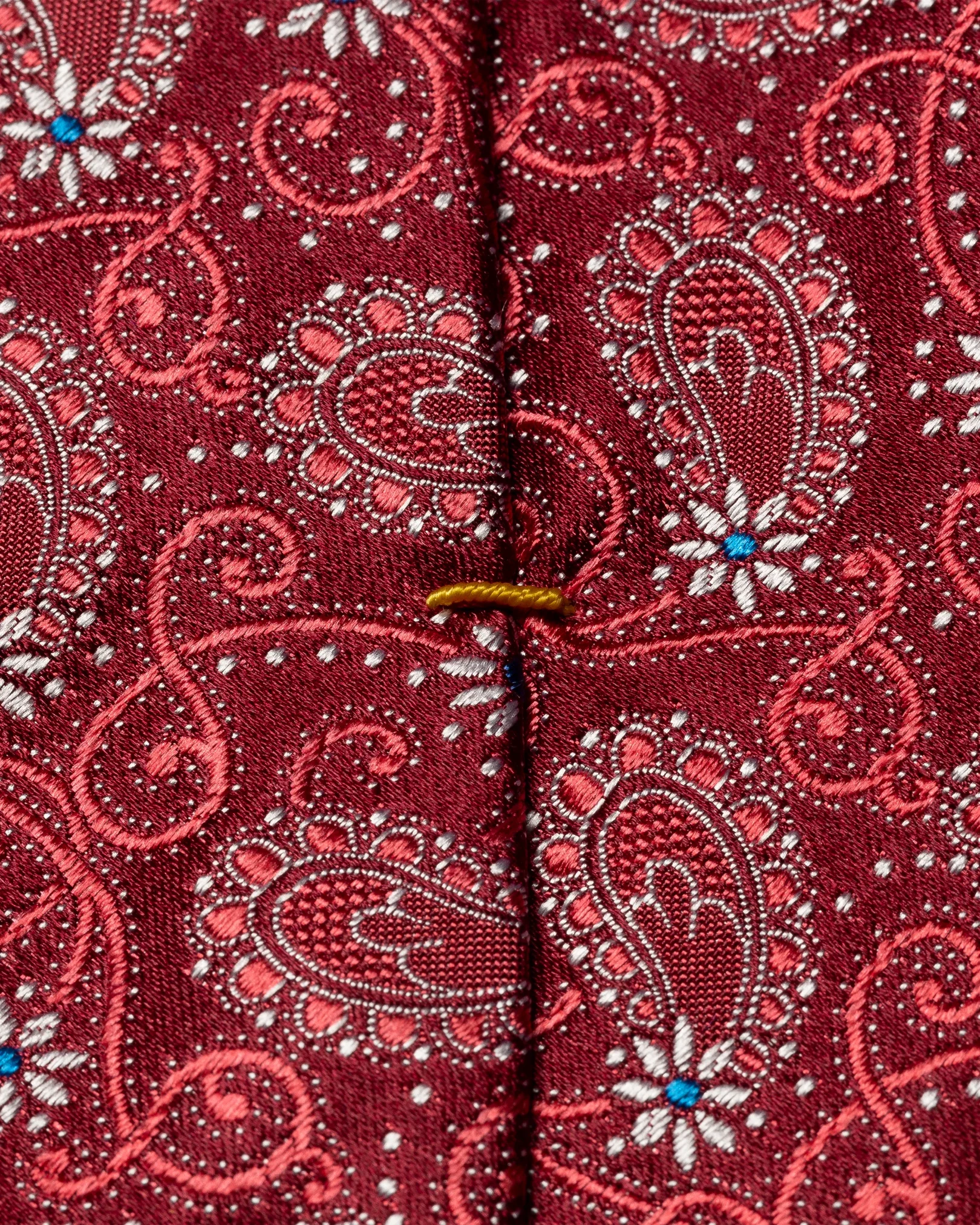 Eton - burgundy paisley silk tie ss