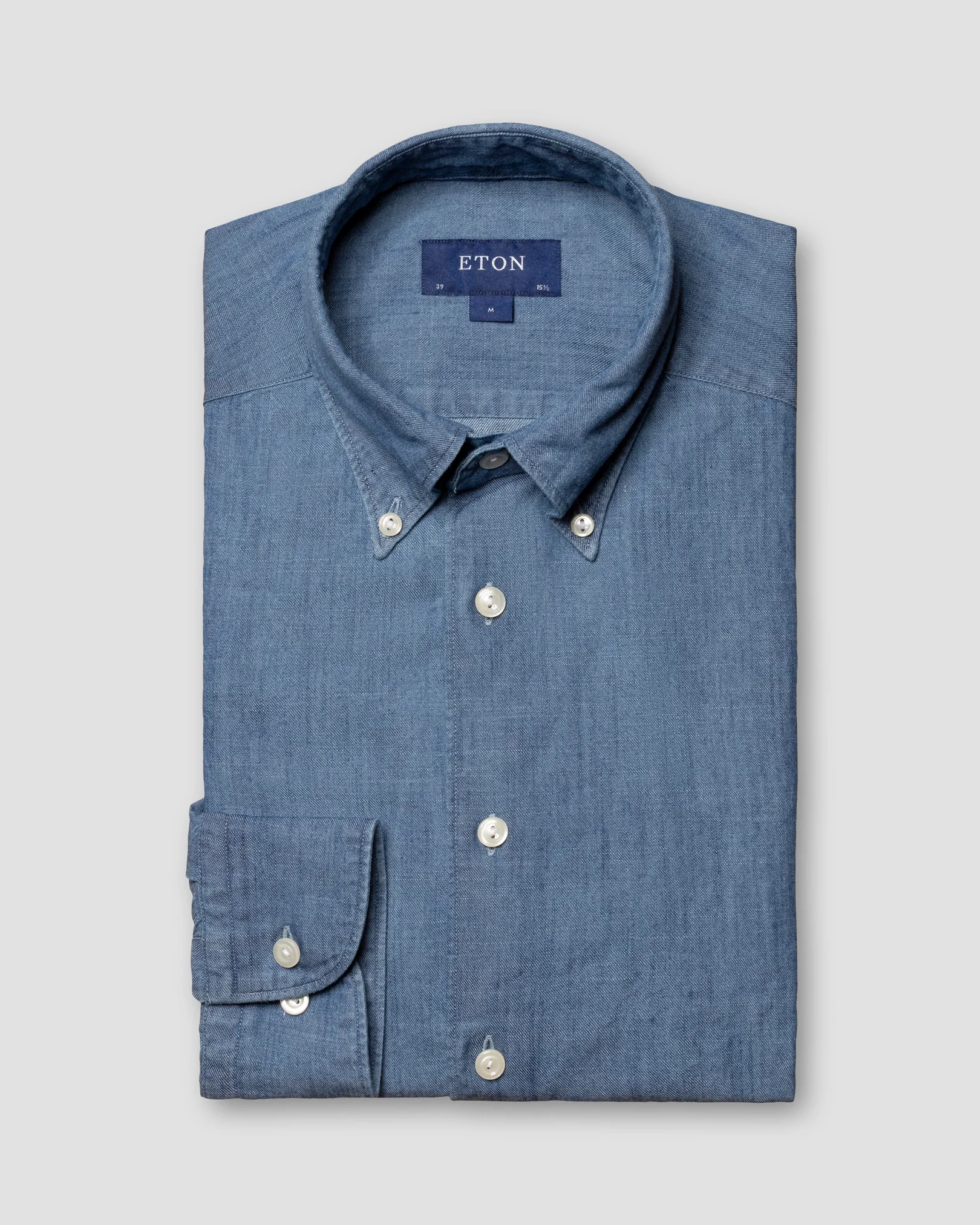 Eton - light blue denim shirt button down
