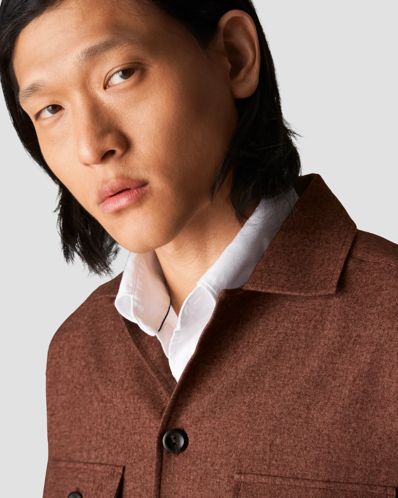 Eton - orange flannel overshirt