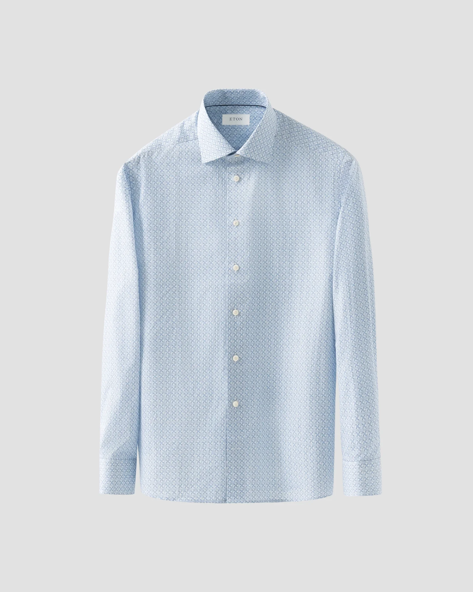 Eton - light blue geometric signature twillshirt