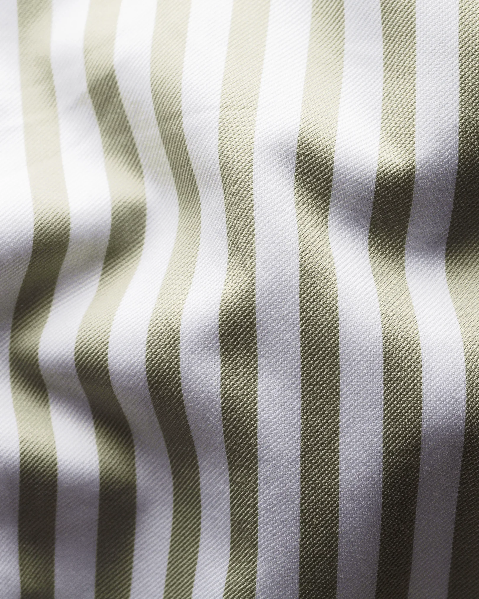 Eton - dusty green bengal stripe signature twill shirt