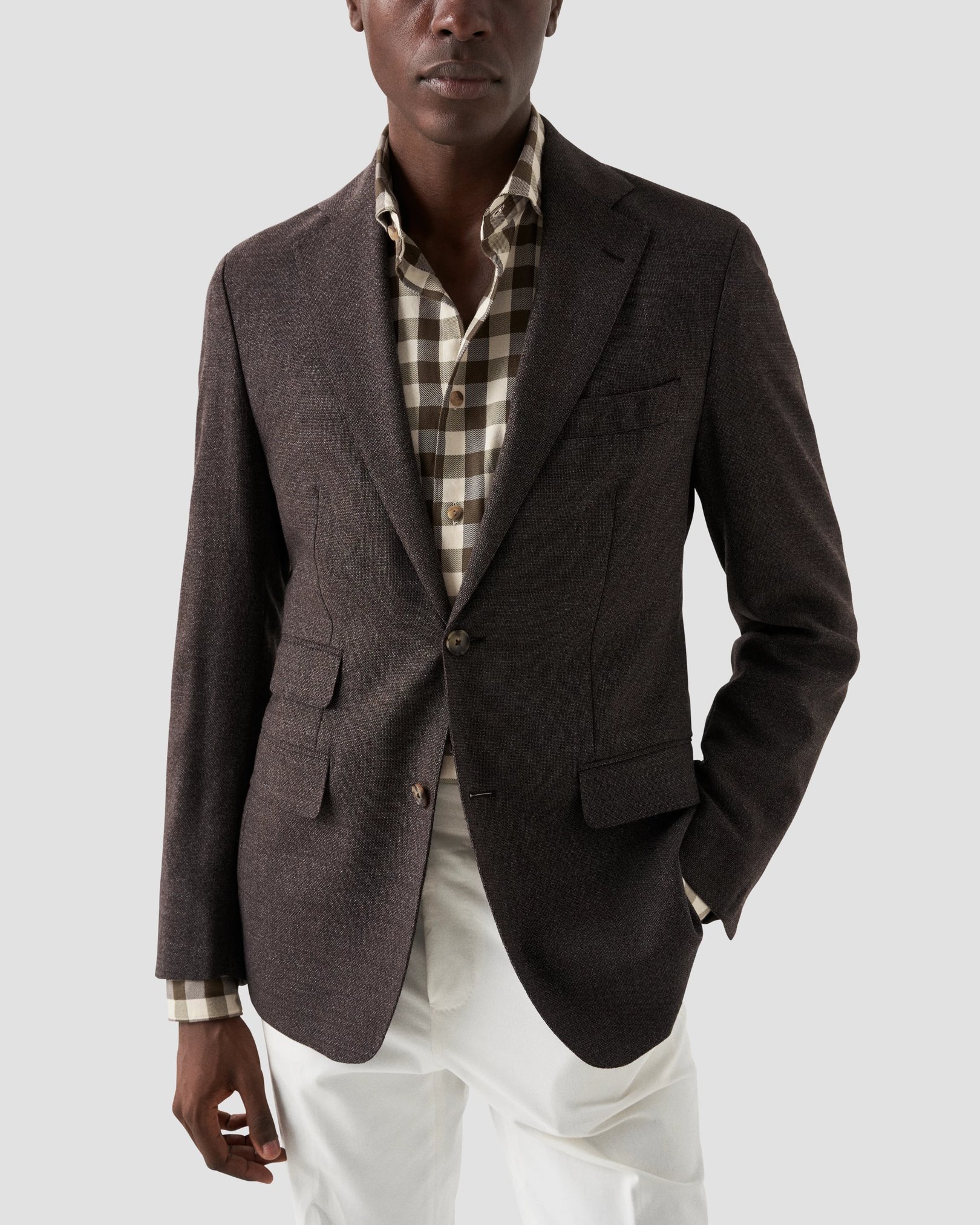 Eton - dark green twill wide spread