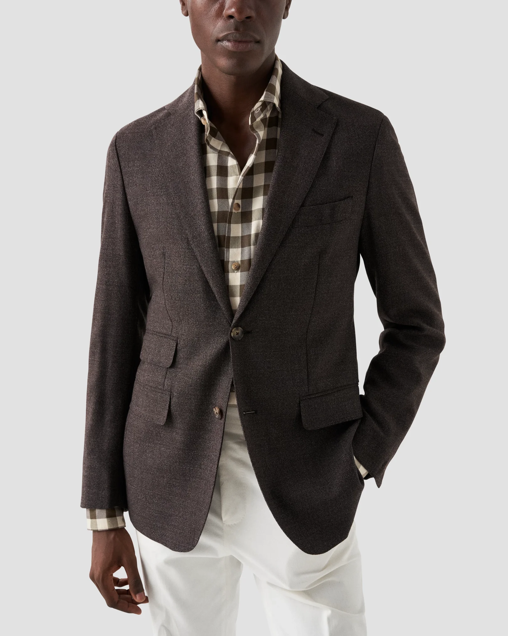Eton - dark green twill wide spread