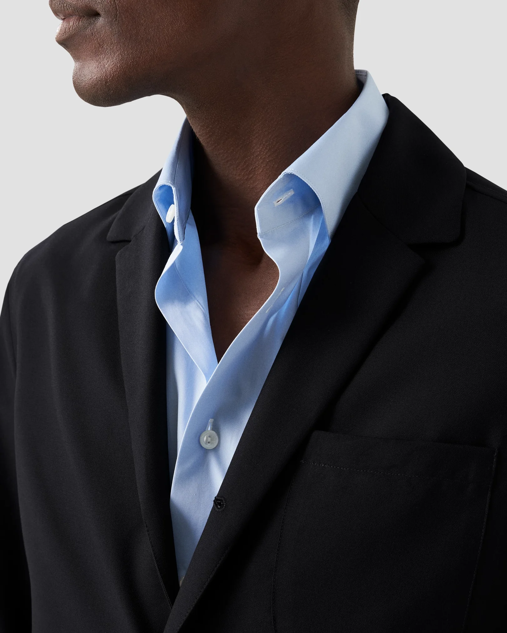Eton - navy blue turndown collar overshirt