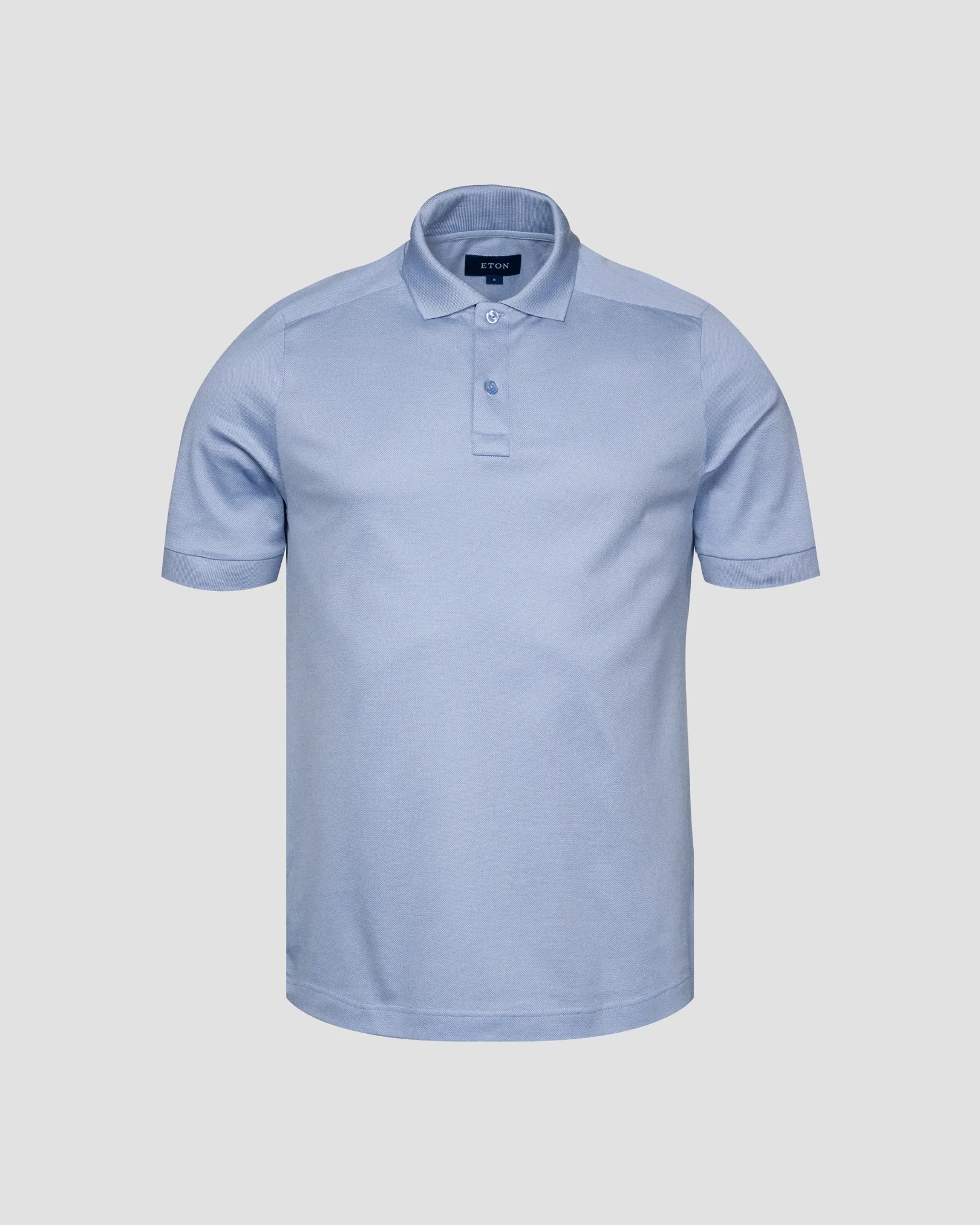 Eton - Light Blue Filo di Scozia Piqué Polo Shirt - Short Sleeve