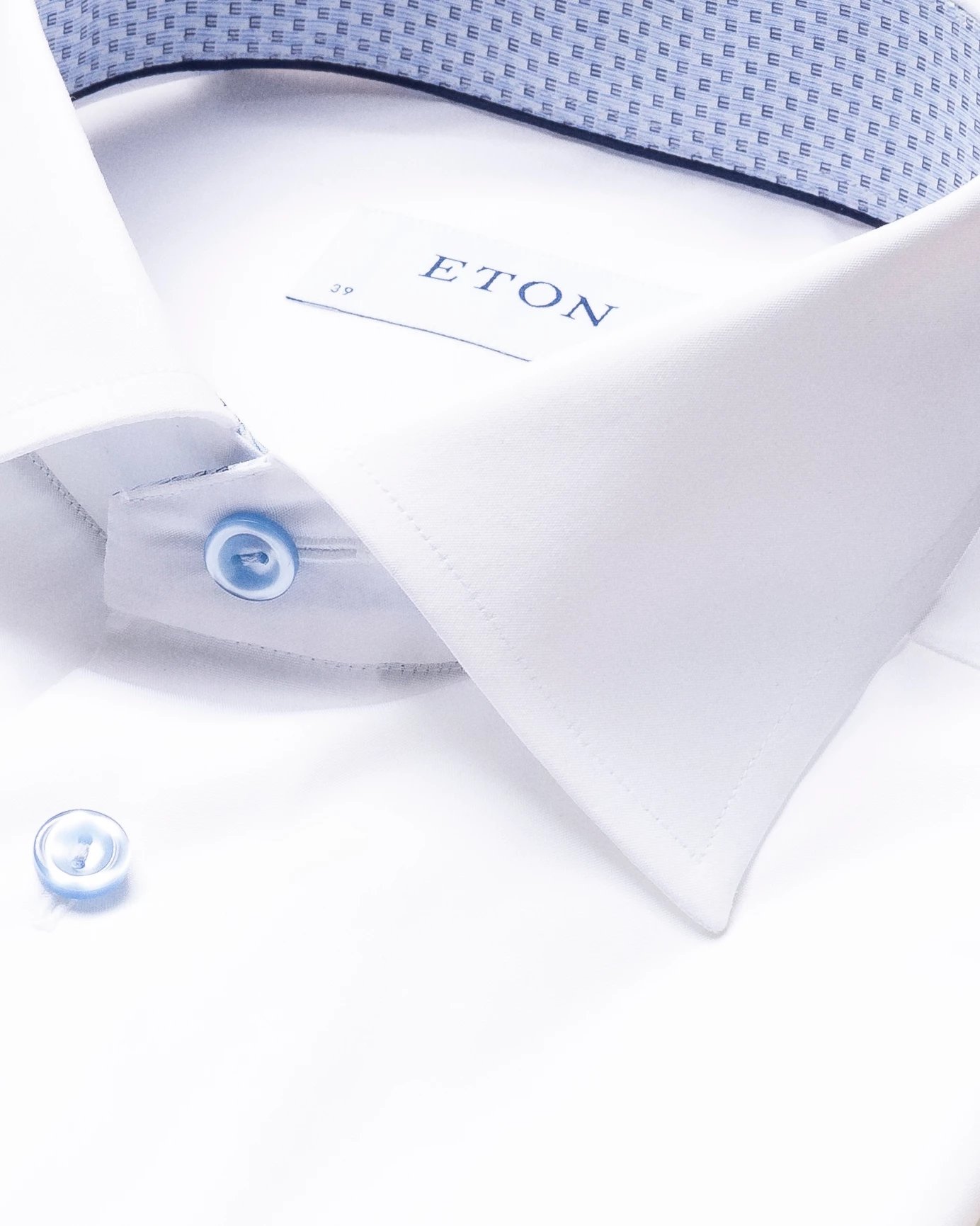 Eton - white poplin shirt micro details