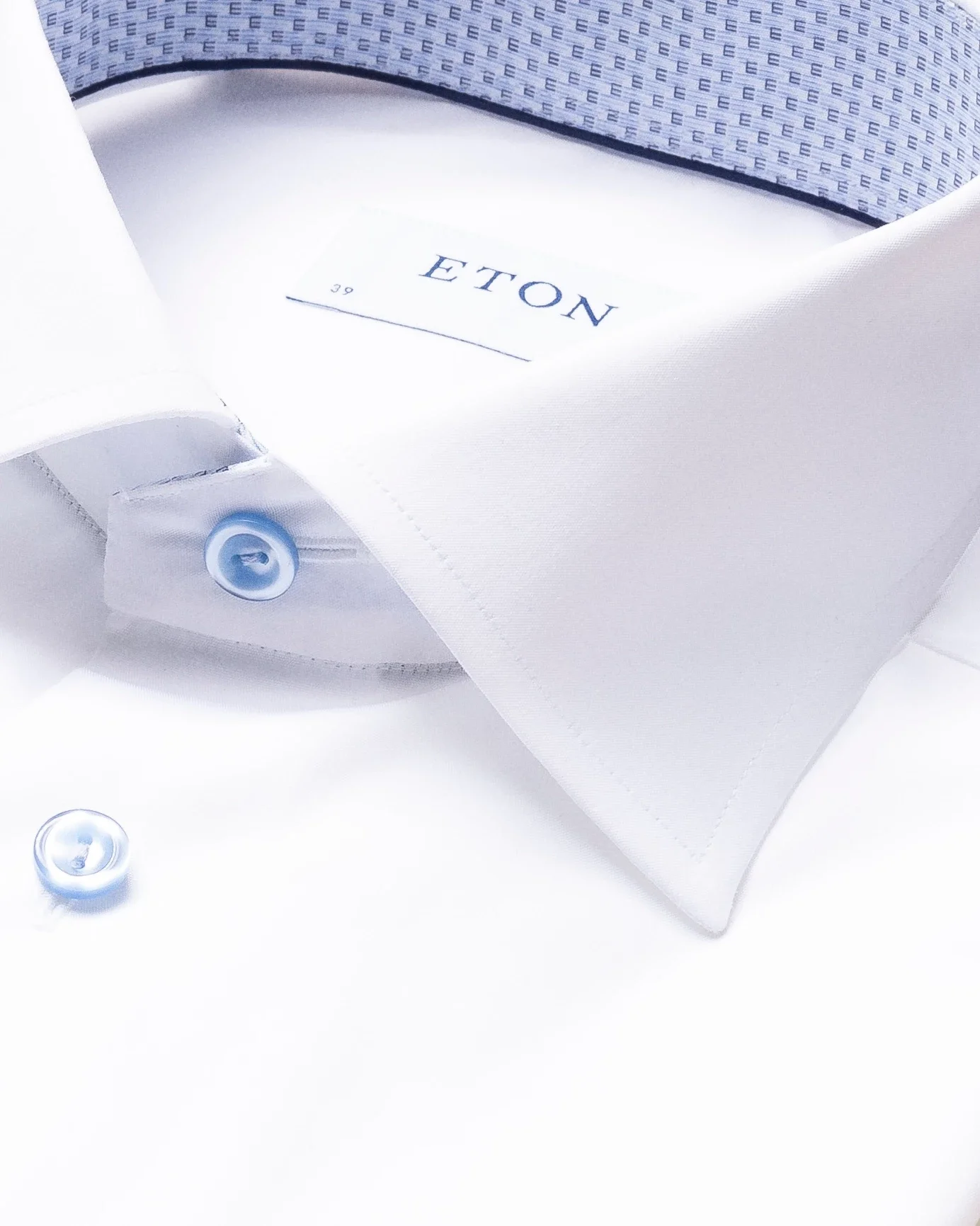 Eton - white poplin shirt micro details