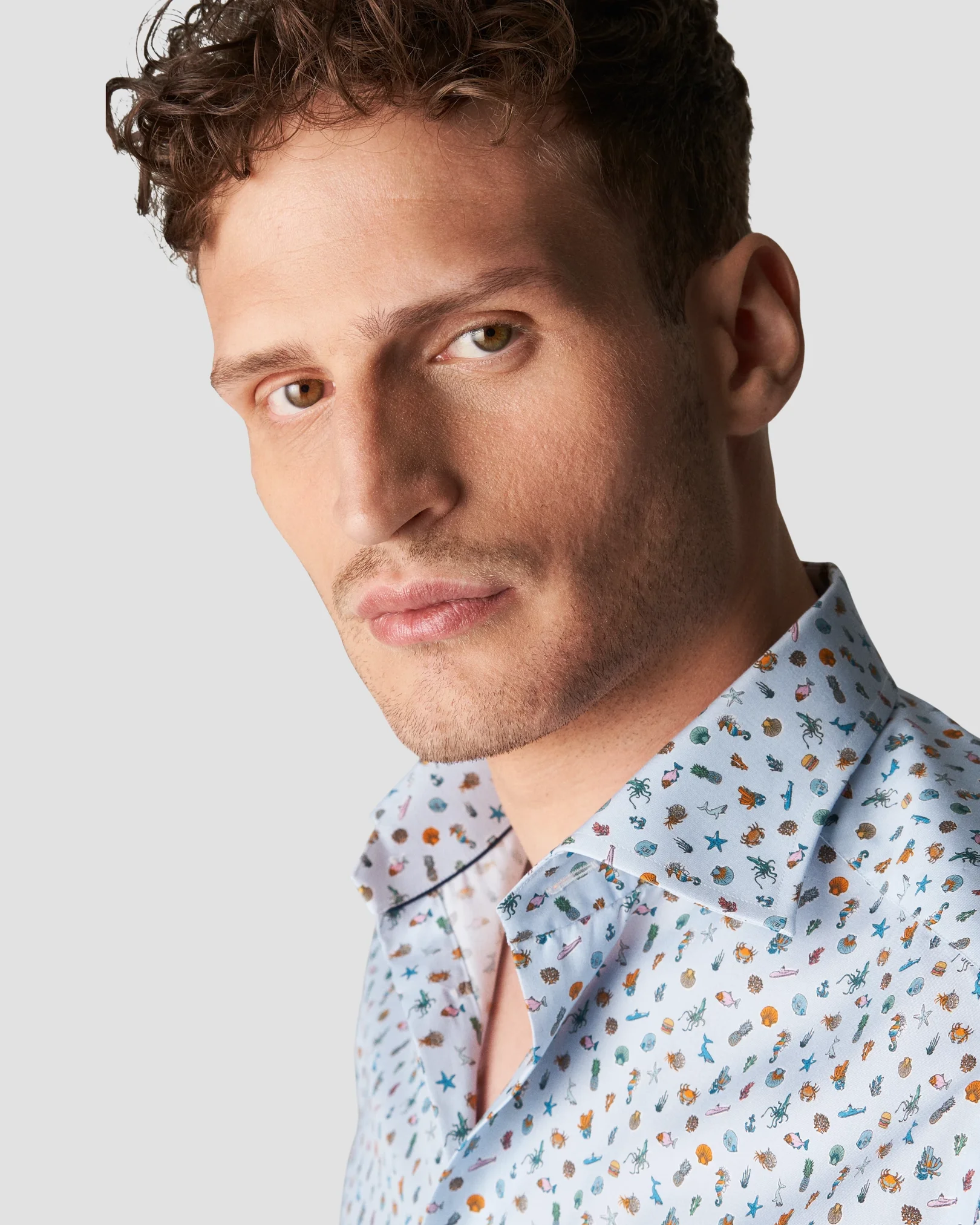 Eton - light blue poplin cutaway