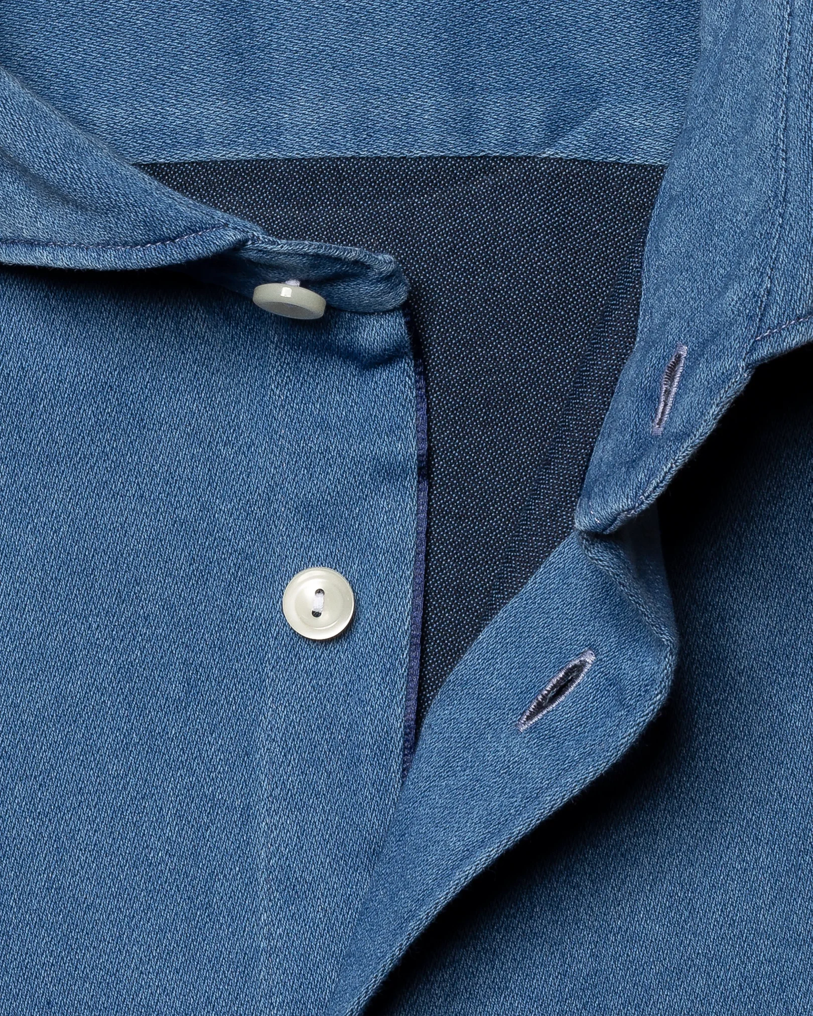 Eton - light satin indigo shirt