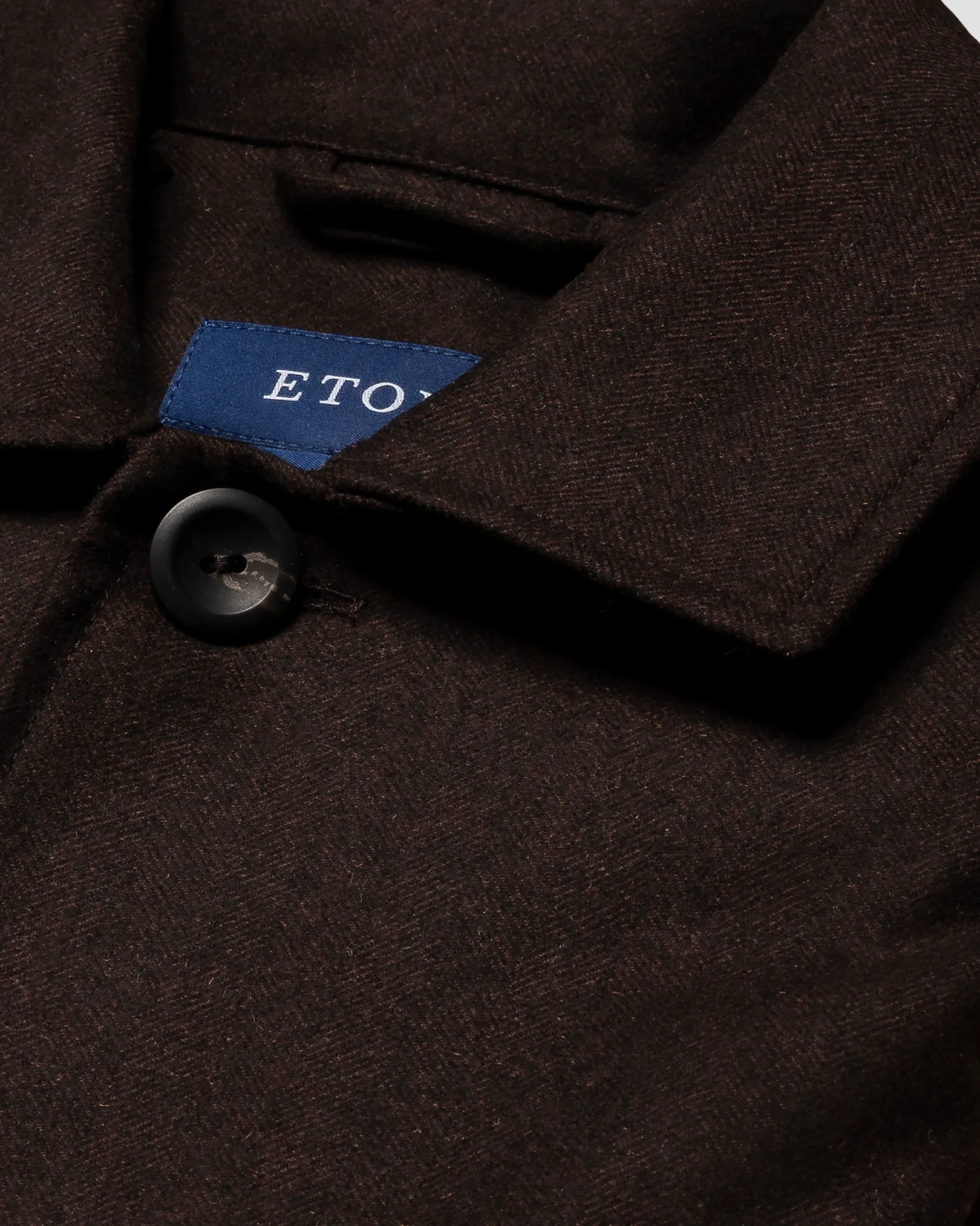Eton - dark brown heavy flannel overshirt