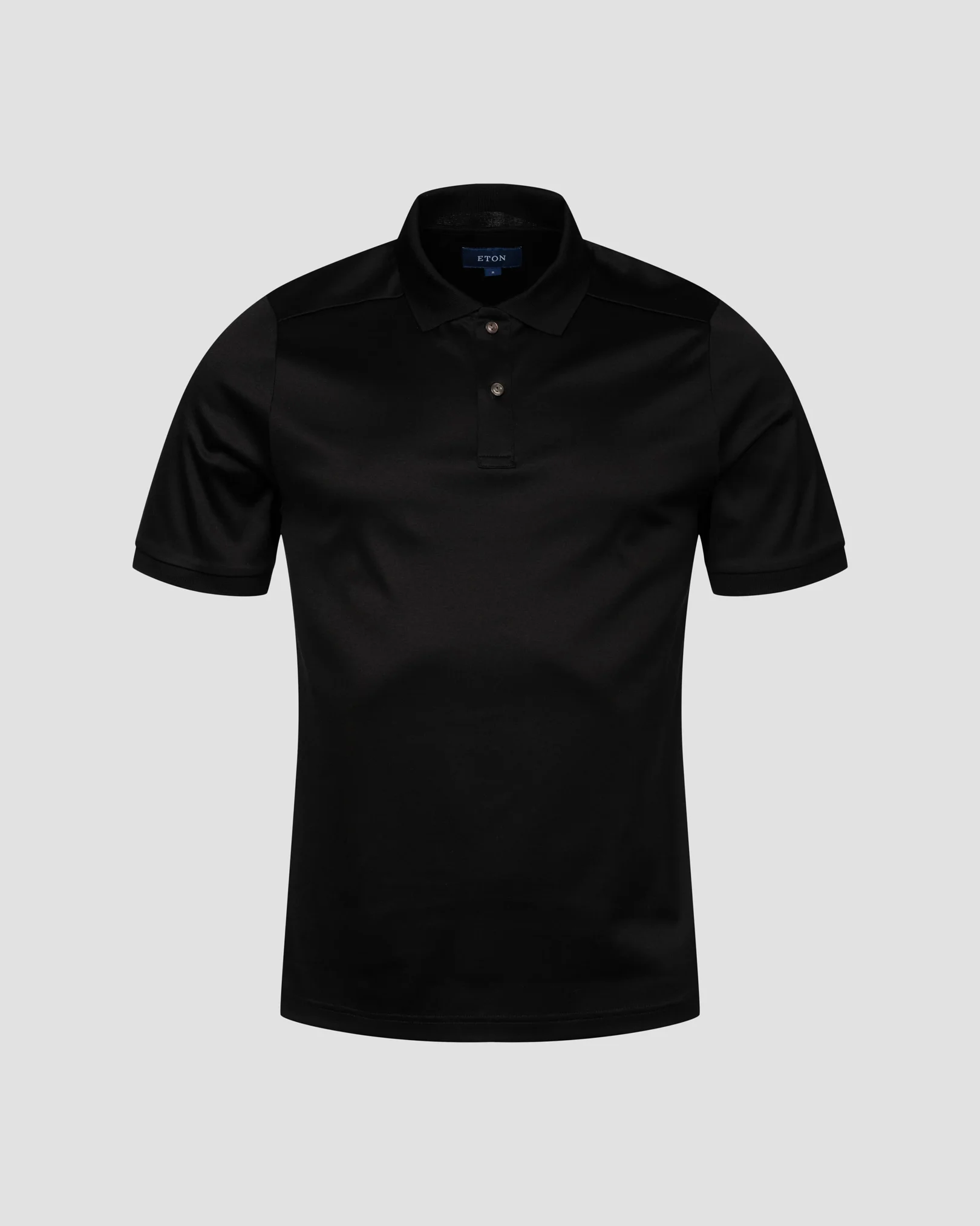 Eton - black knitted collar short sleeve regular fit
