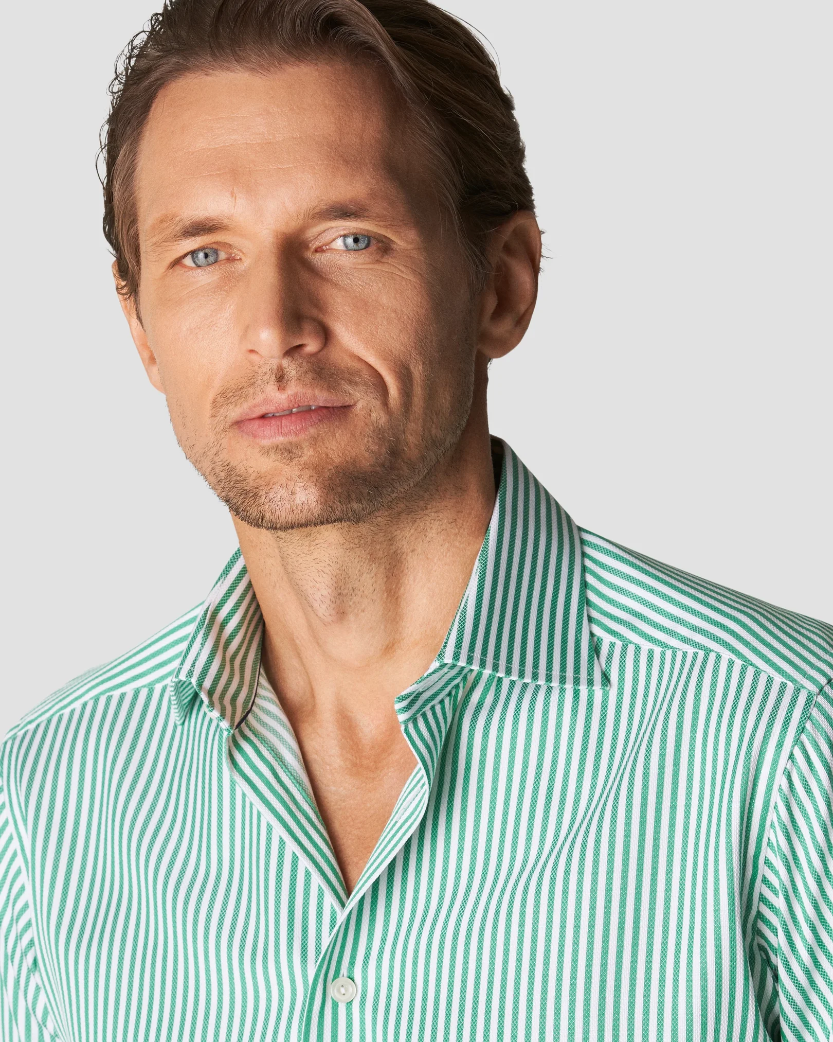 Eton - light green signature twill