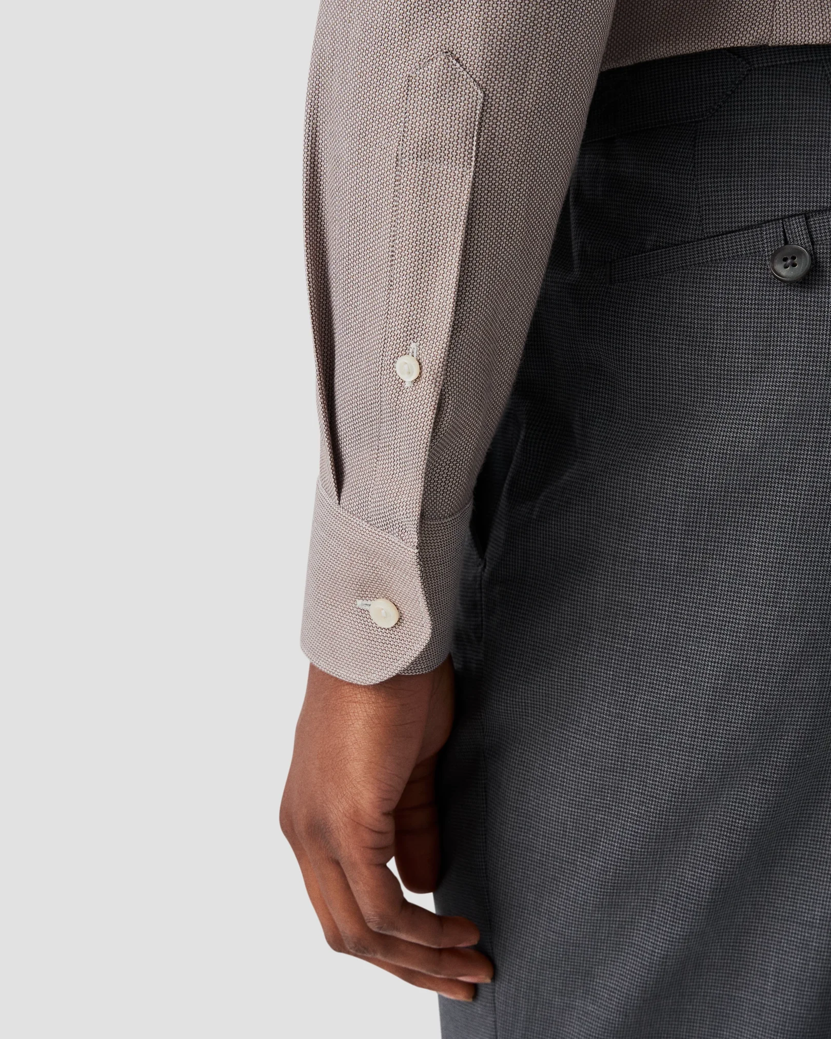 Eton - beige melange signature twill