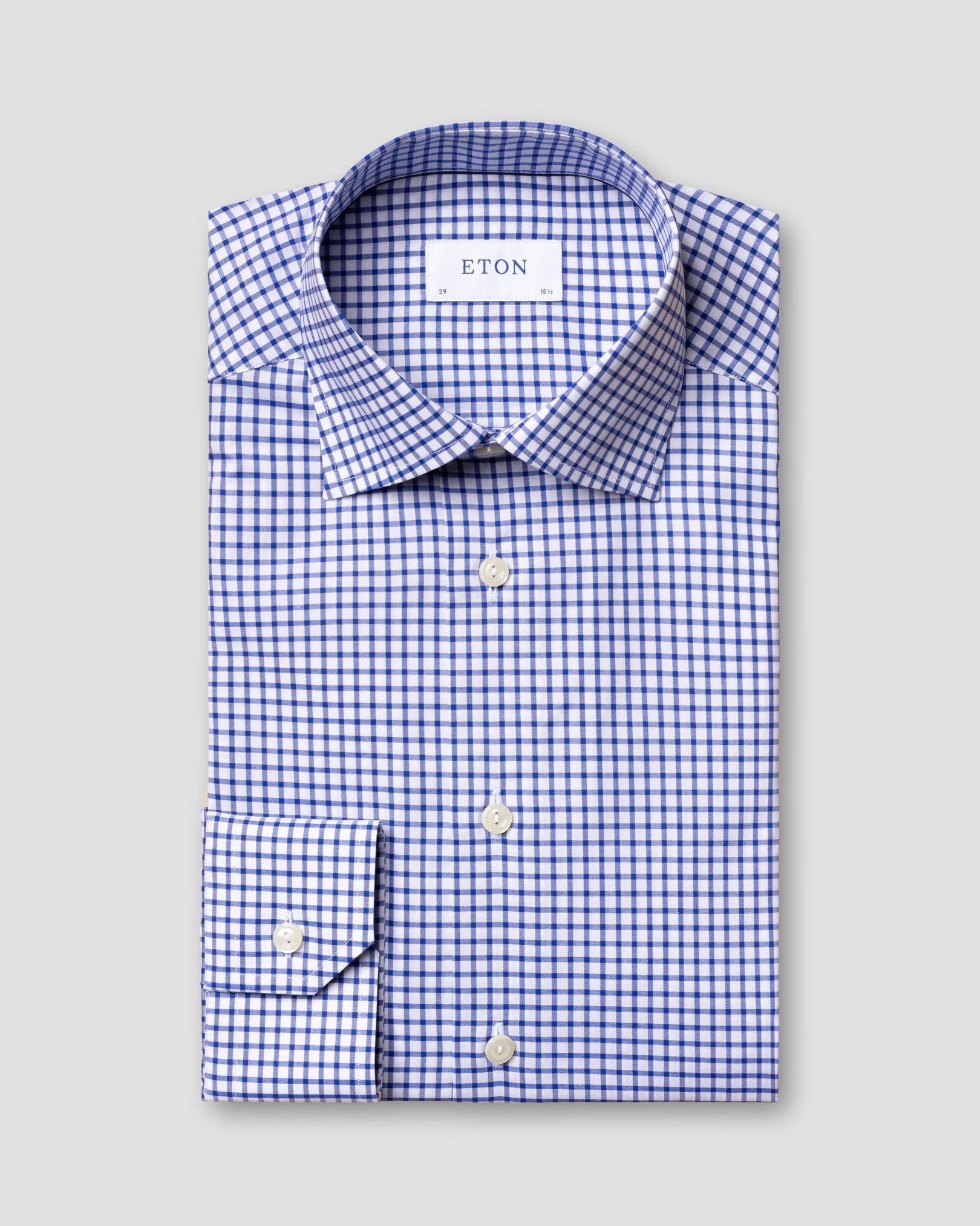 Eton - Blue & White Fine Twill Shirt