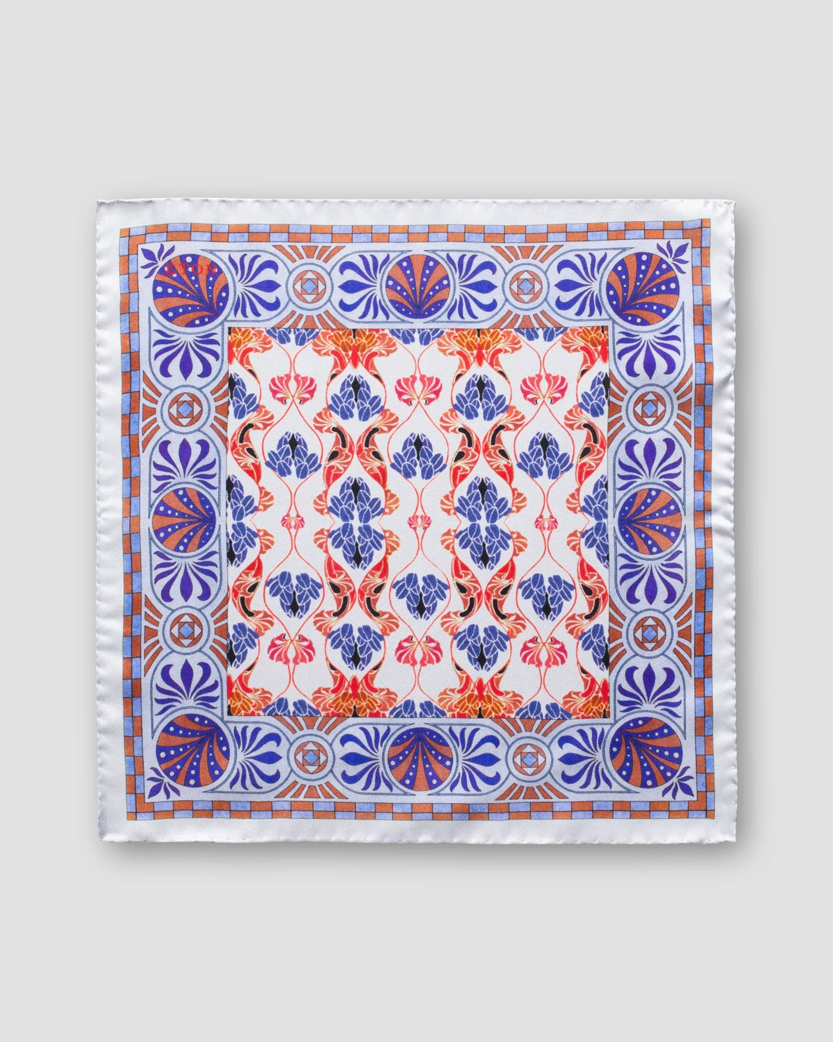 Eton - purple floral art deco pocket square