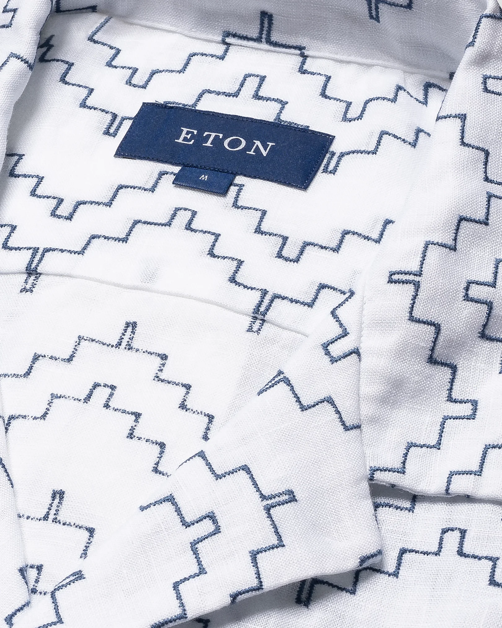 Eton - white linen resort collar shirt