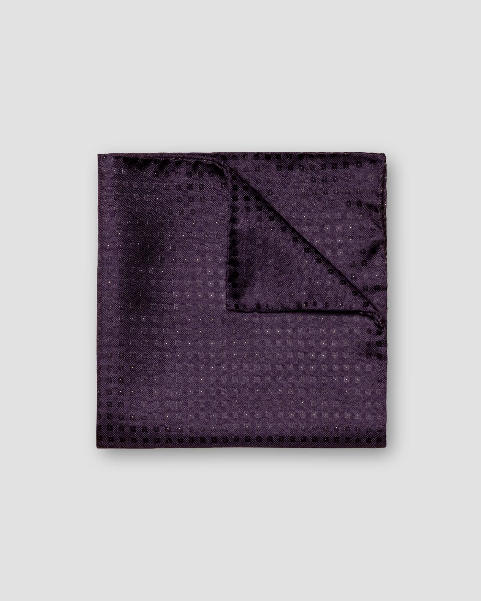 Eton - dark purple herringbone pocket square