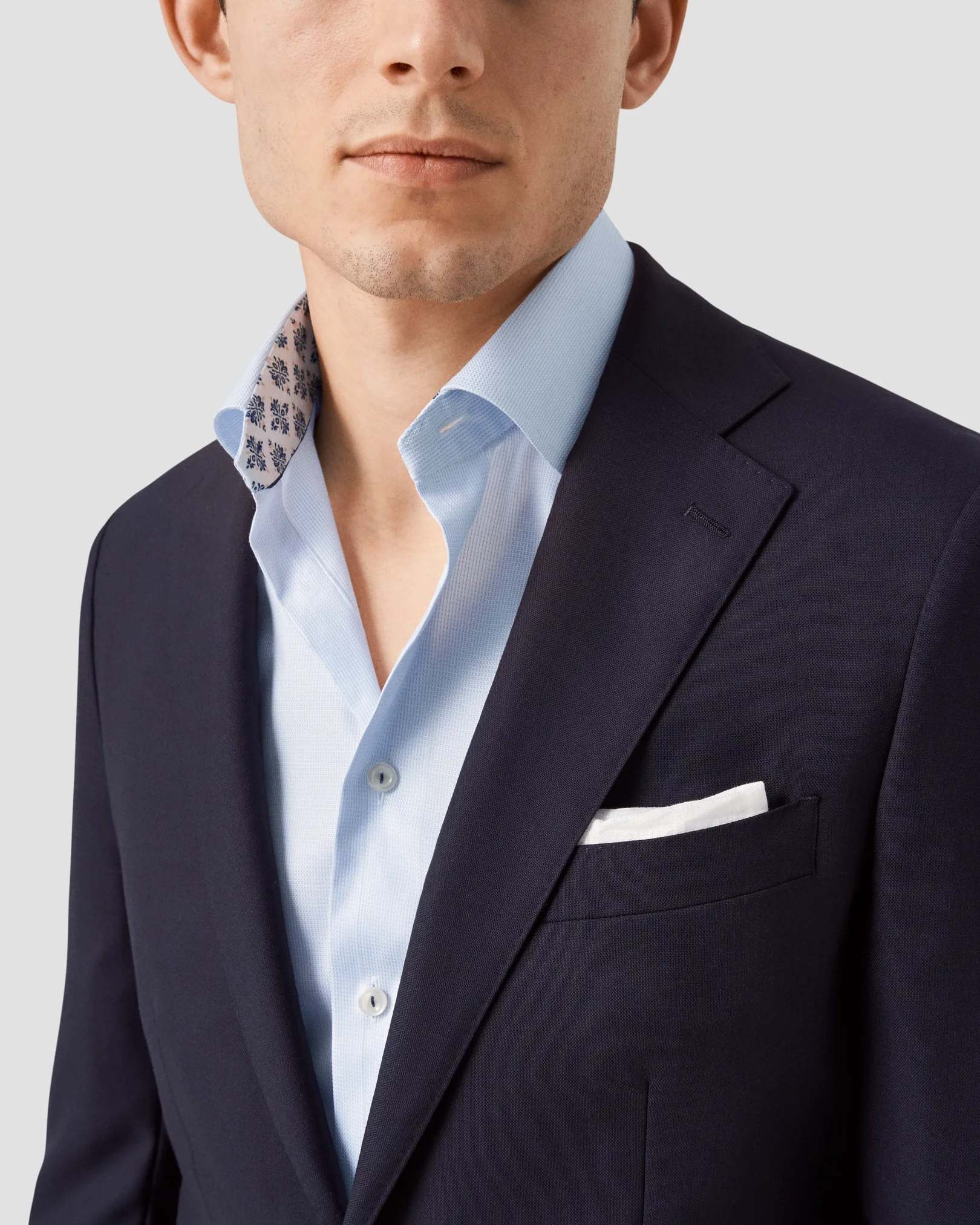 Eton - light blue twill special details