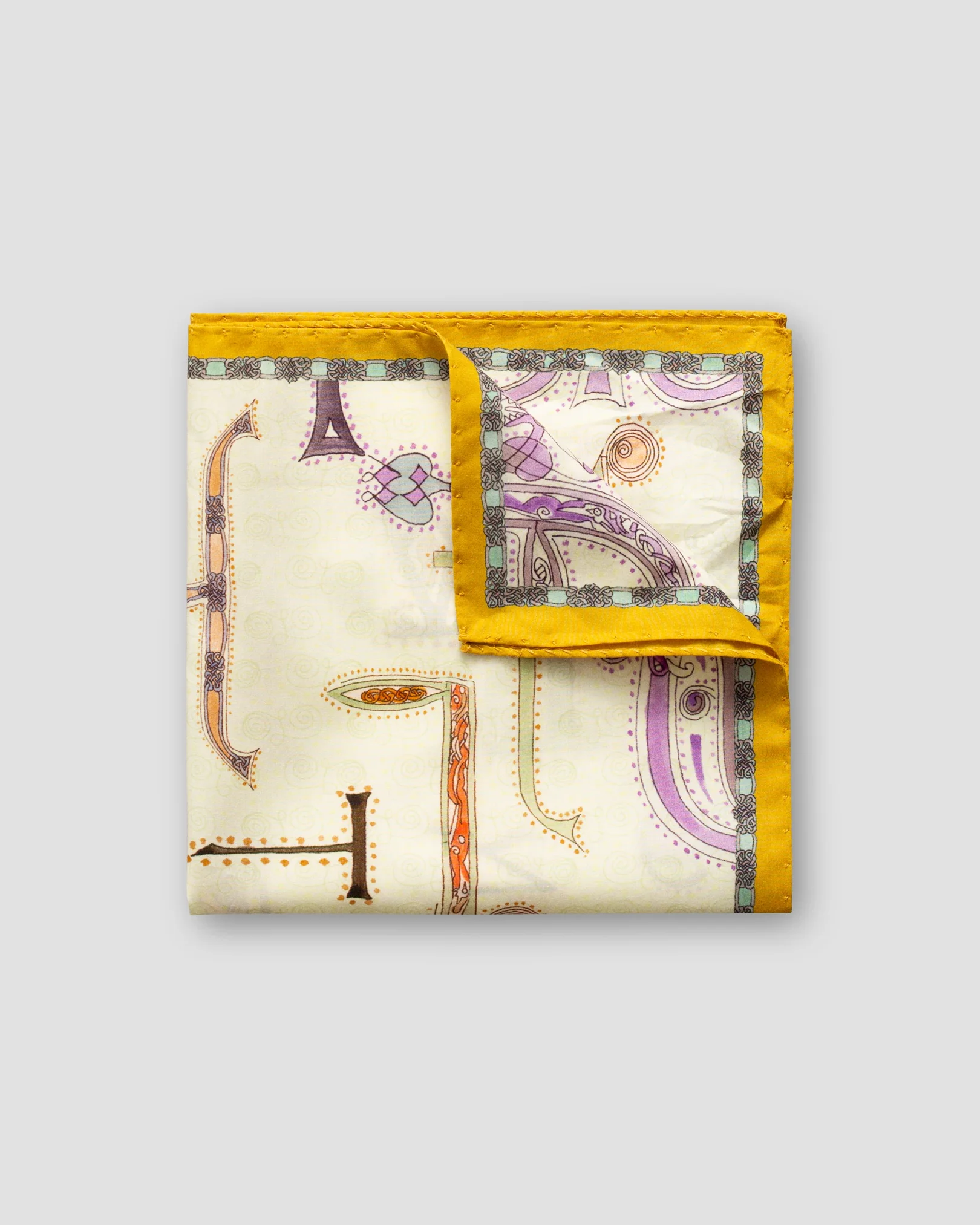 Eton - yellow eton jazz pocket square
