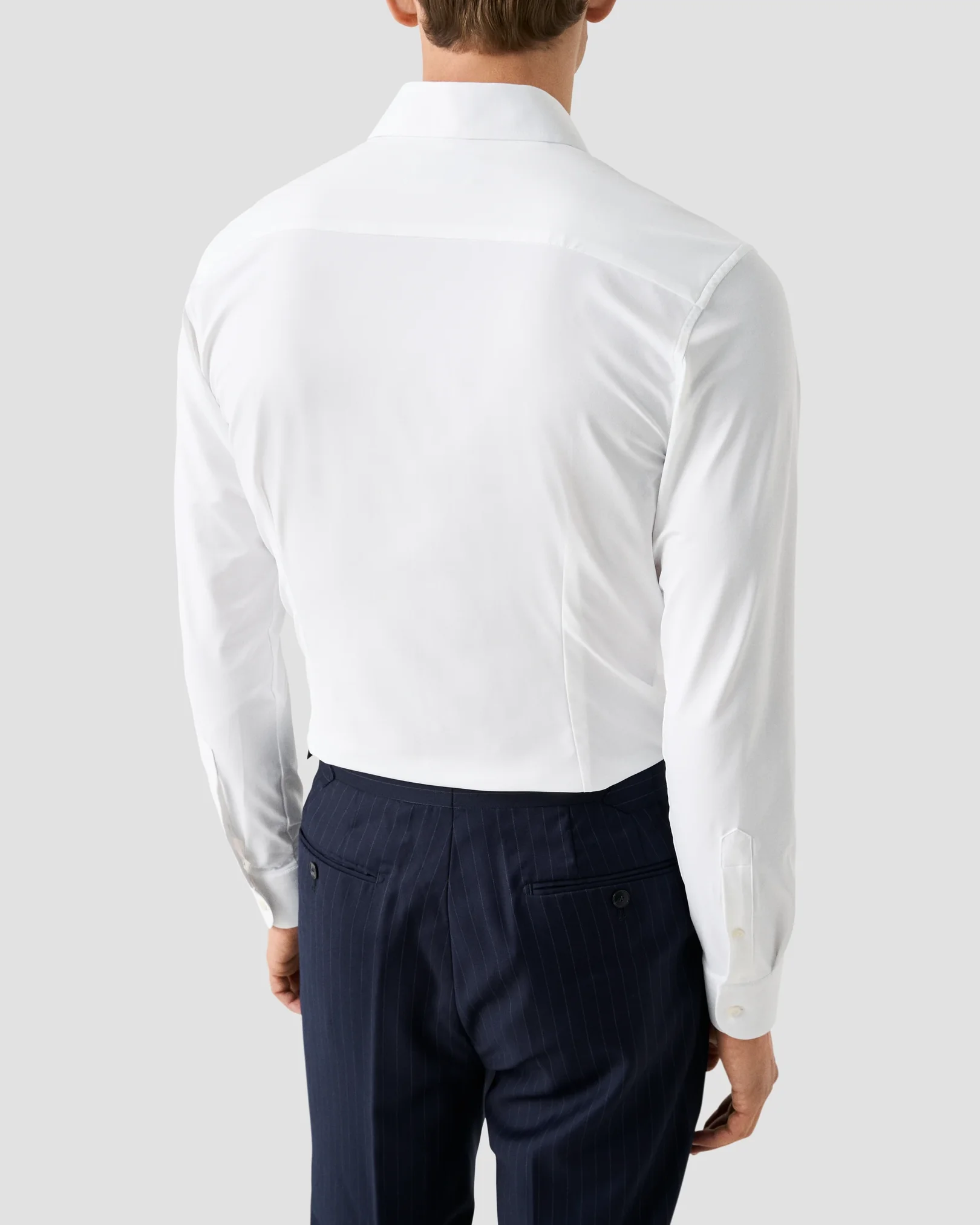 Eton - white four way stretch cut away