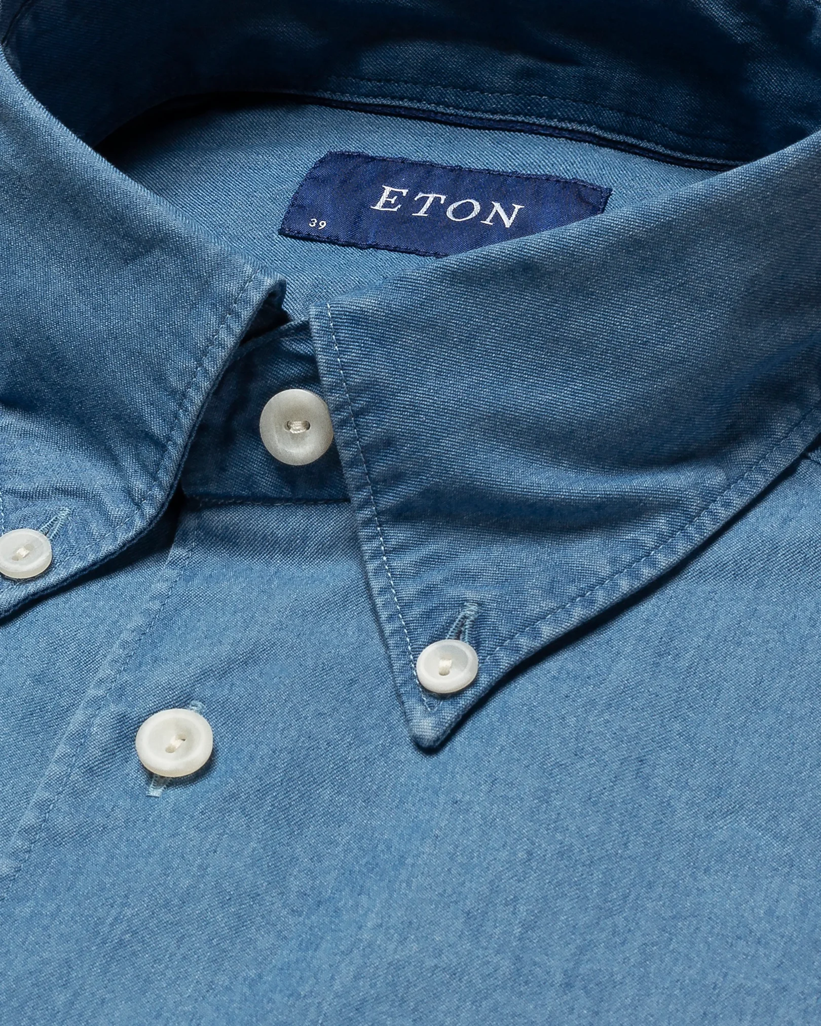 Eton - dark blue indigo button down wardrobe essentials