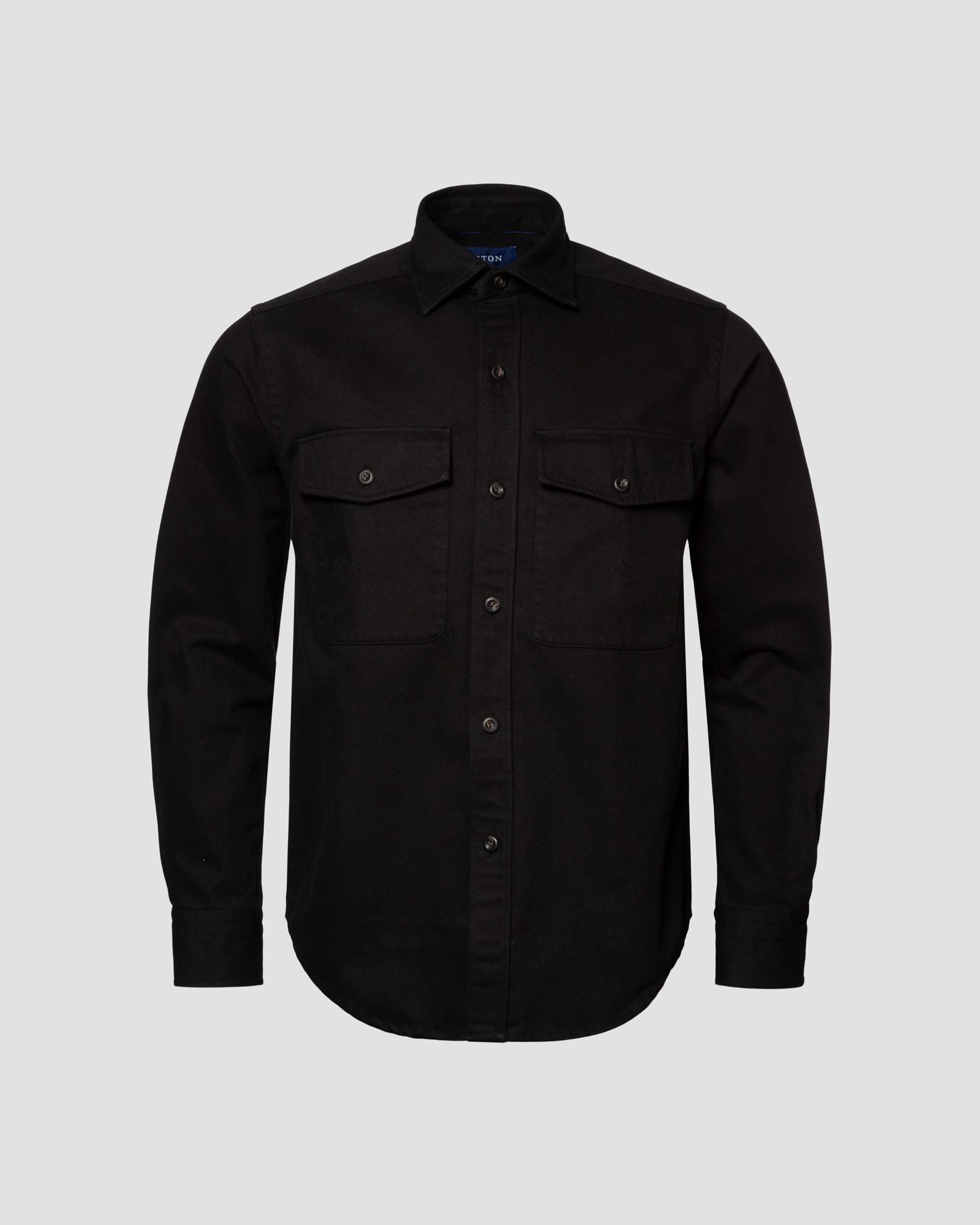 Eton - black heavy twill overshirt