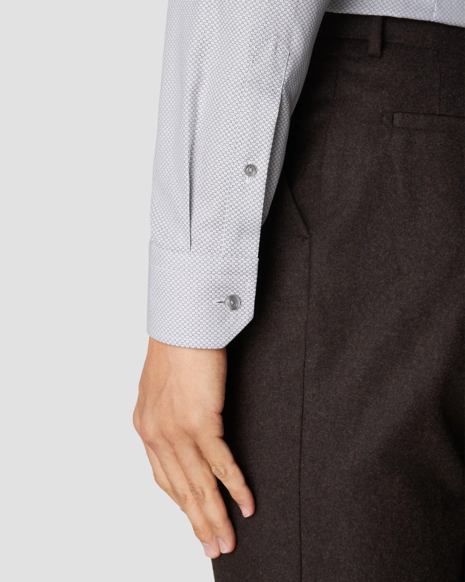 Eton - dark grey brocade