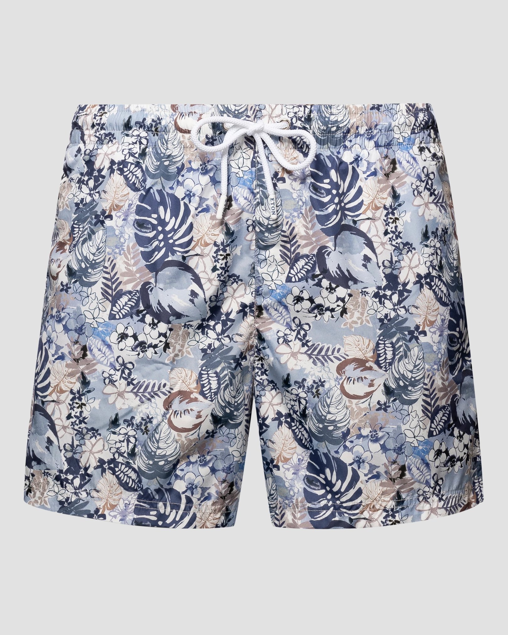 Eton - Blue Floral Print Swim Shorts