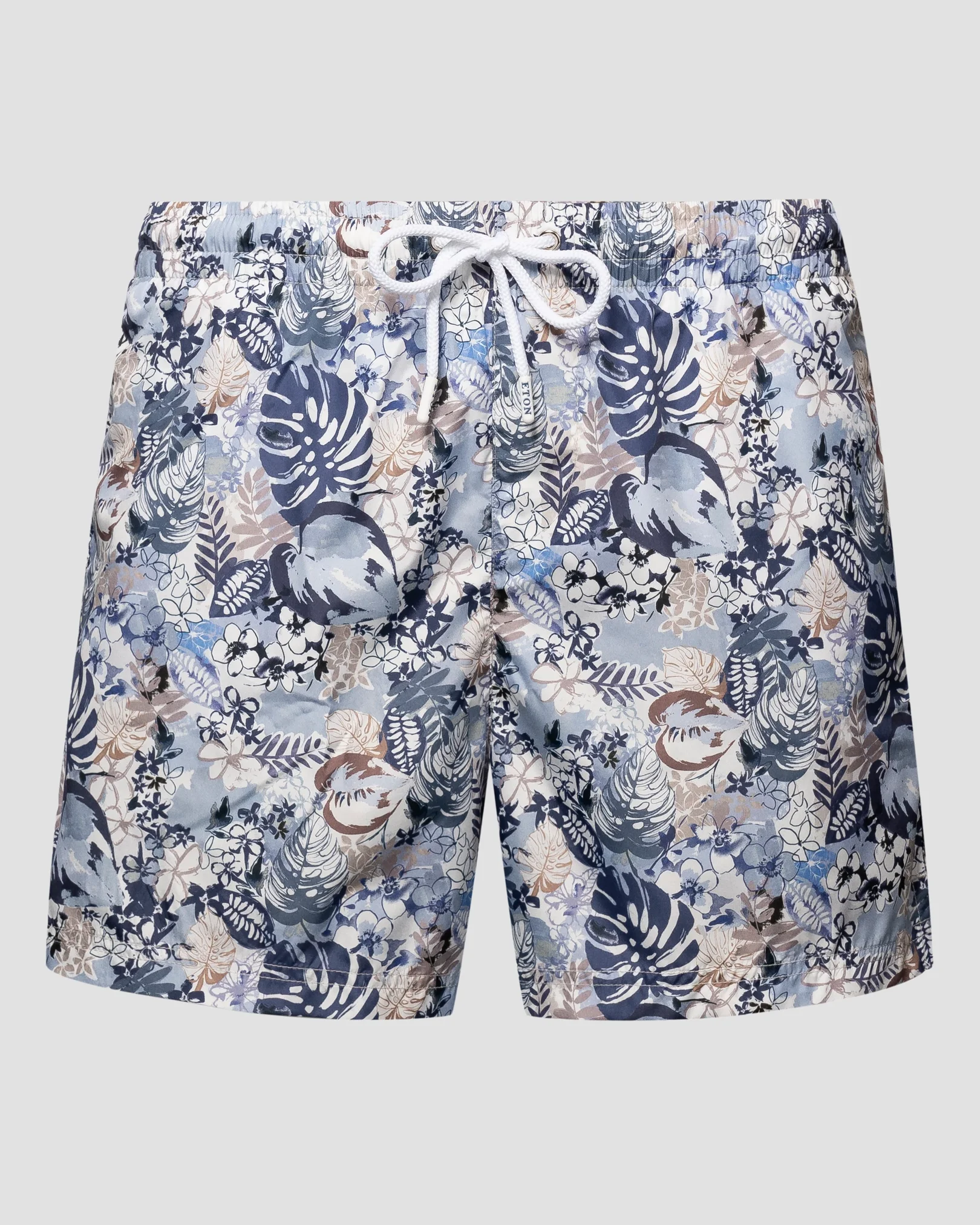 Eton - Blue Floral Print Swim Shorts
