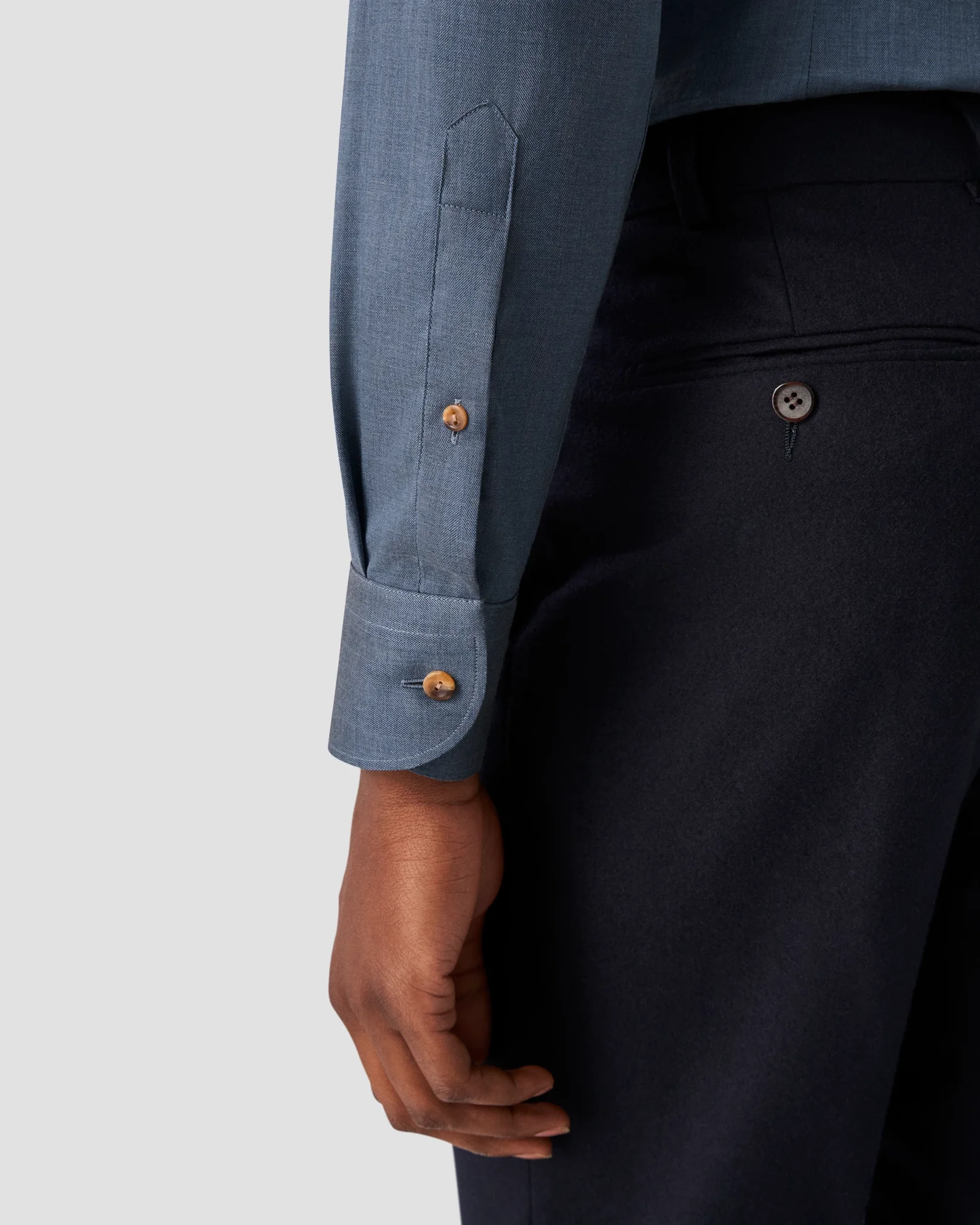 Eton - mid blue flanell