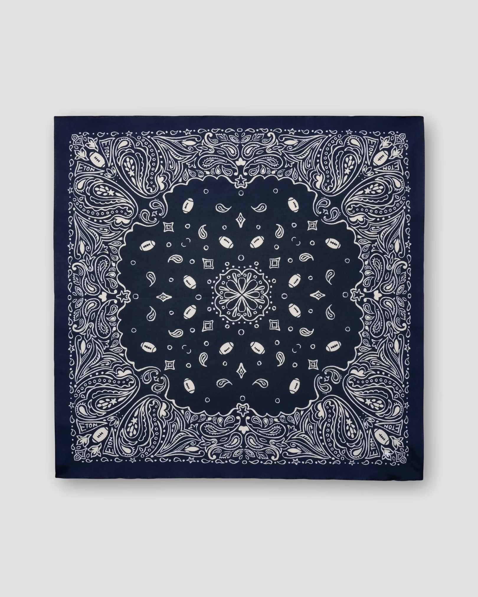 Eton - navy blue printed bandana