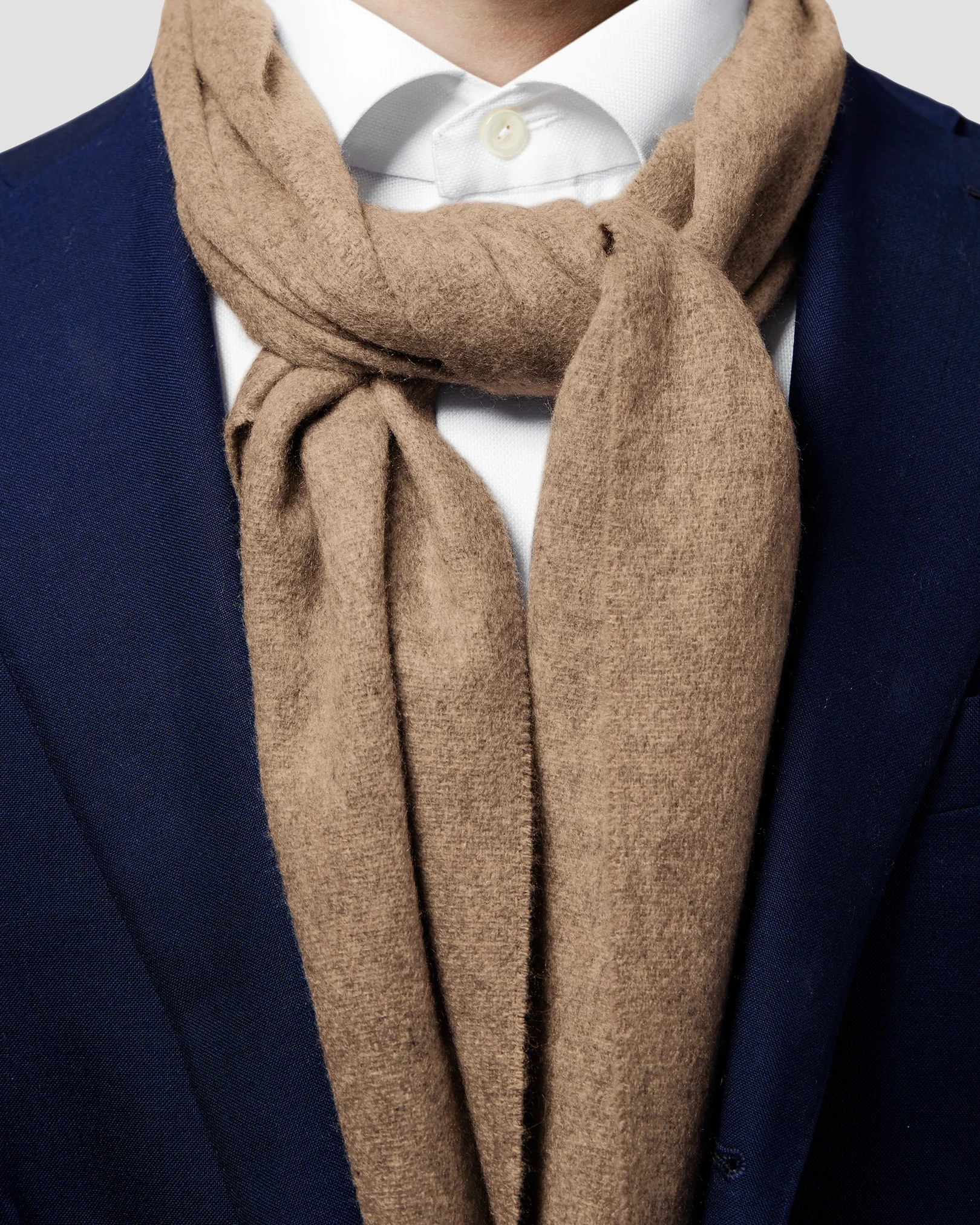 Eton - beige cashmere scarf